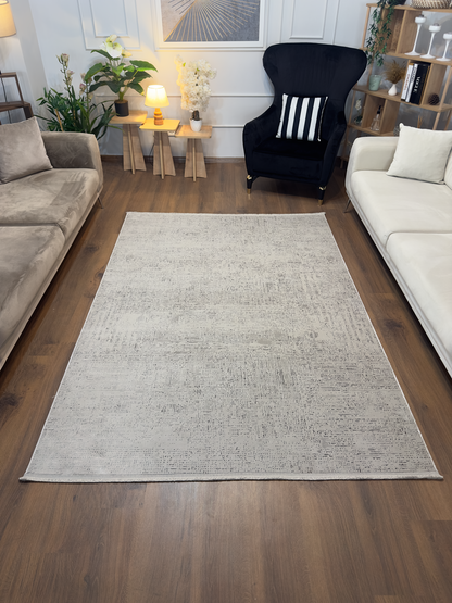 LOTUS C24-BEJ Kaymaz Taban Sentetik Bambu Parlak Saten Salon Halısı-910