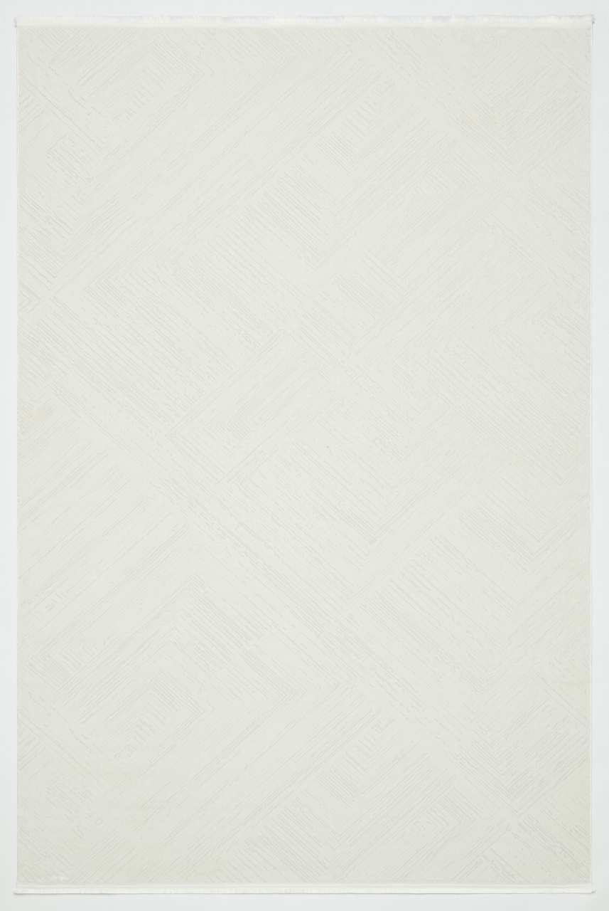 LOTUS C20-KREM Sentetik Bambu Parlak Saten Salon Koridor Mutfak Halısı-413