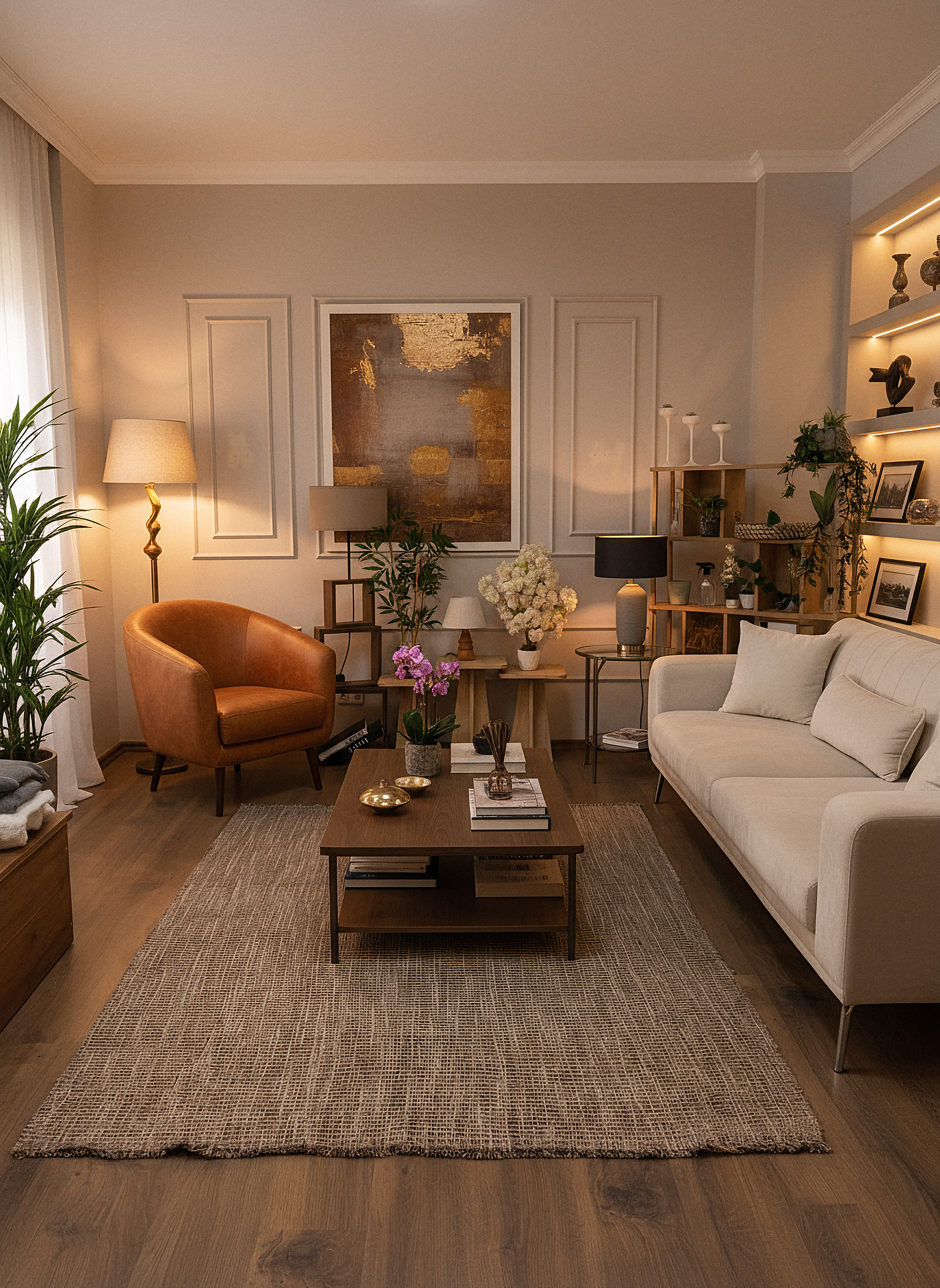 DOĞAL JÜT-1 Doğal Bitkisel İplikle Elde Dokuma Jüt Halı