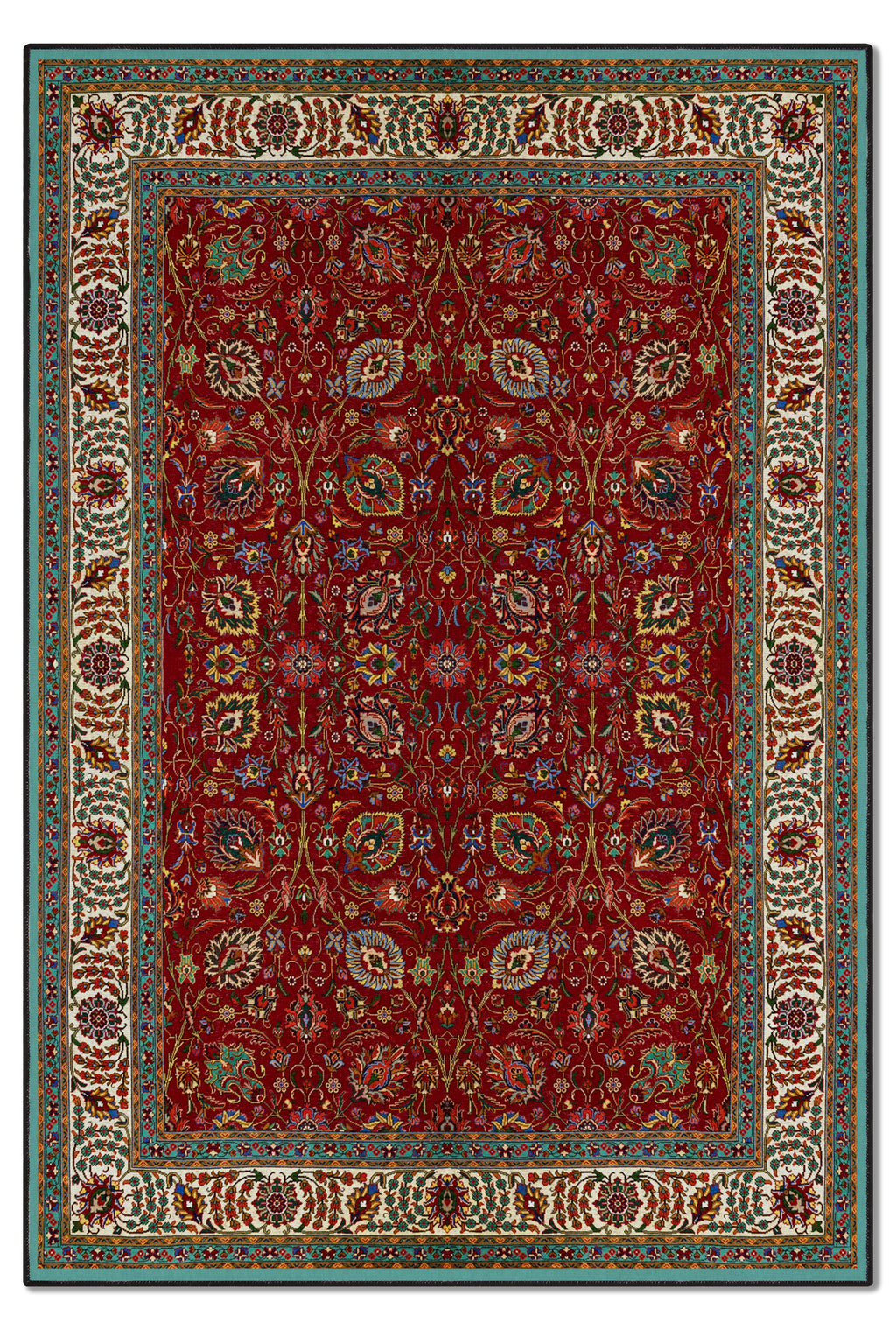 Arte DS022 Klasik Çiçek Figürlü Dekoratif Dokuma Halı