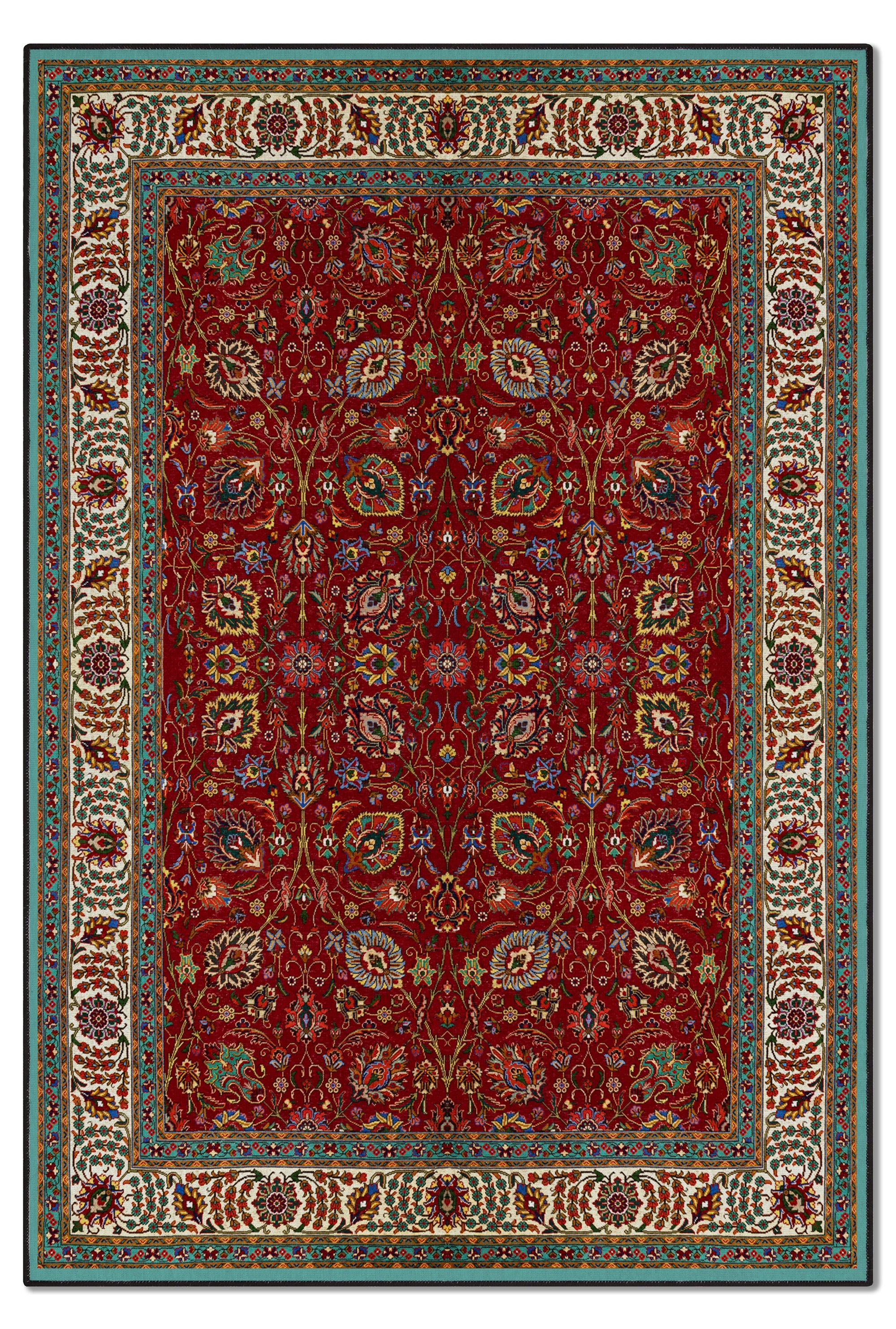Arte DS022 Klasik Çiçek Figürlü Dekoratif Dokuma Halı