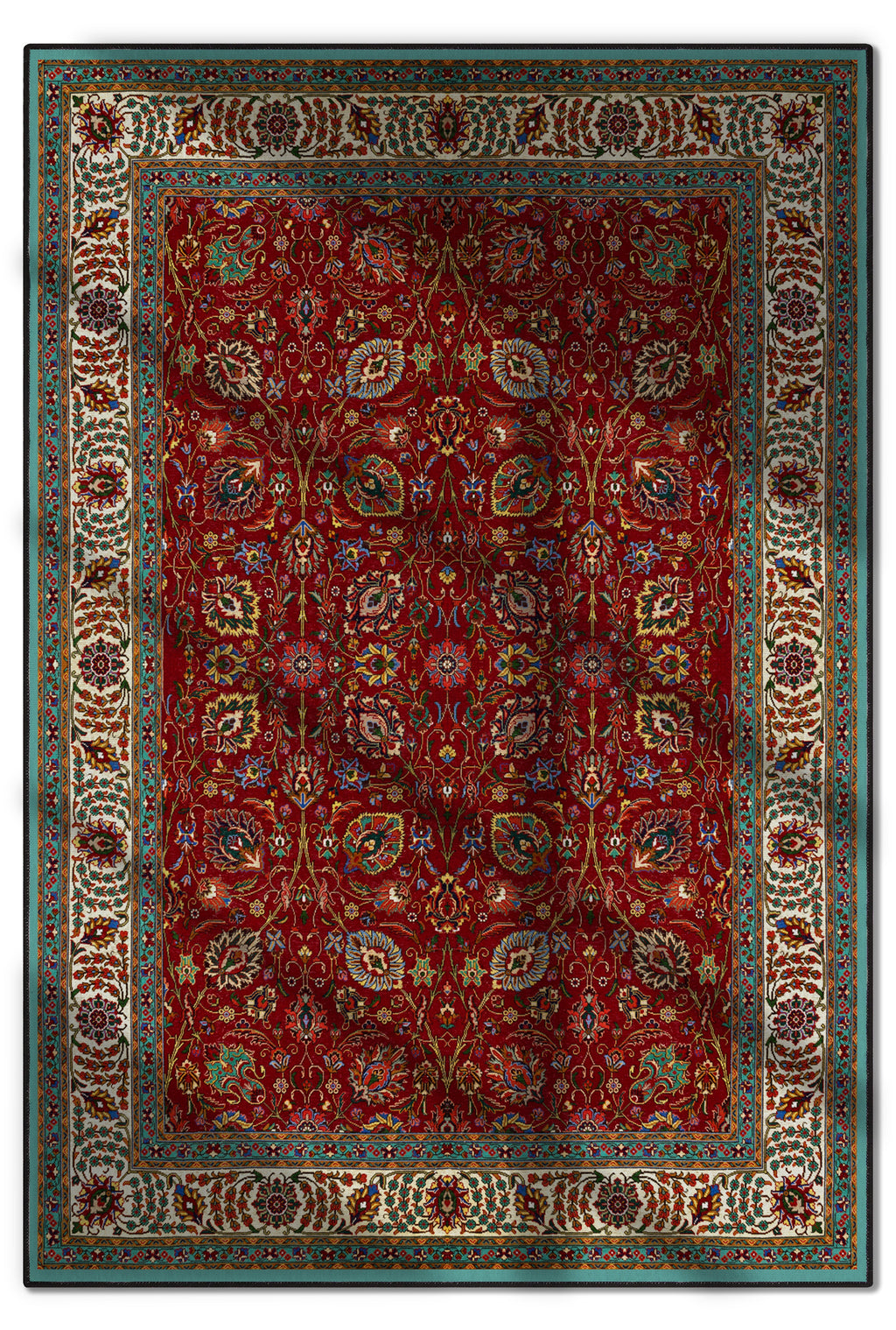 Arte DS022 Klasik Çiçek Figürlü Dekoratif Dokuma Halı