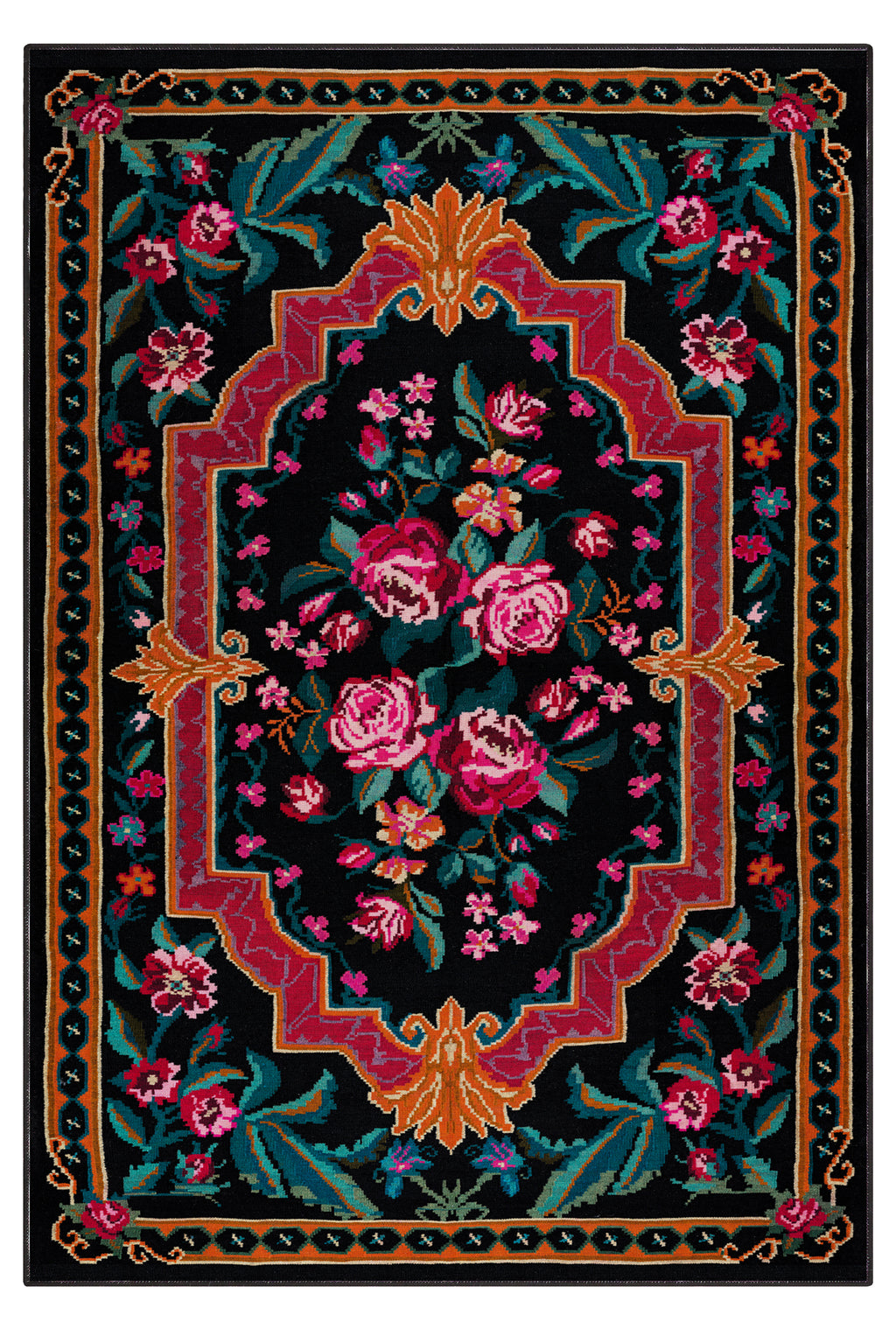 İstinye Antik DS063 - Antik Serisi Vintage Modern Desenli Dokuma Taban Dekoratif Halı