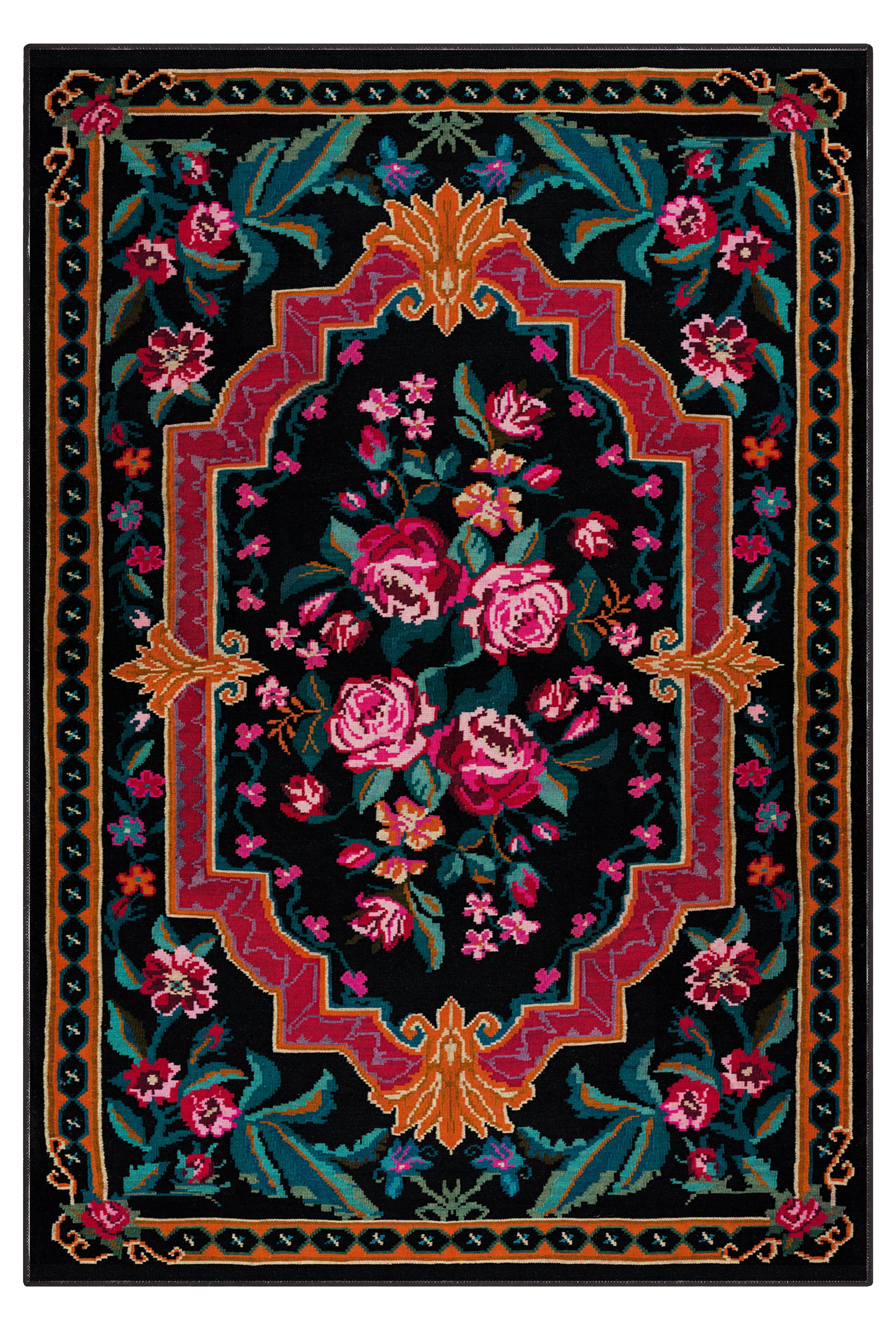 İstinye Antik DS063 - Antik Serisi Vintage Modern Desenli Dokuma Taban Dekoratif Halı