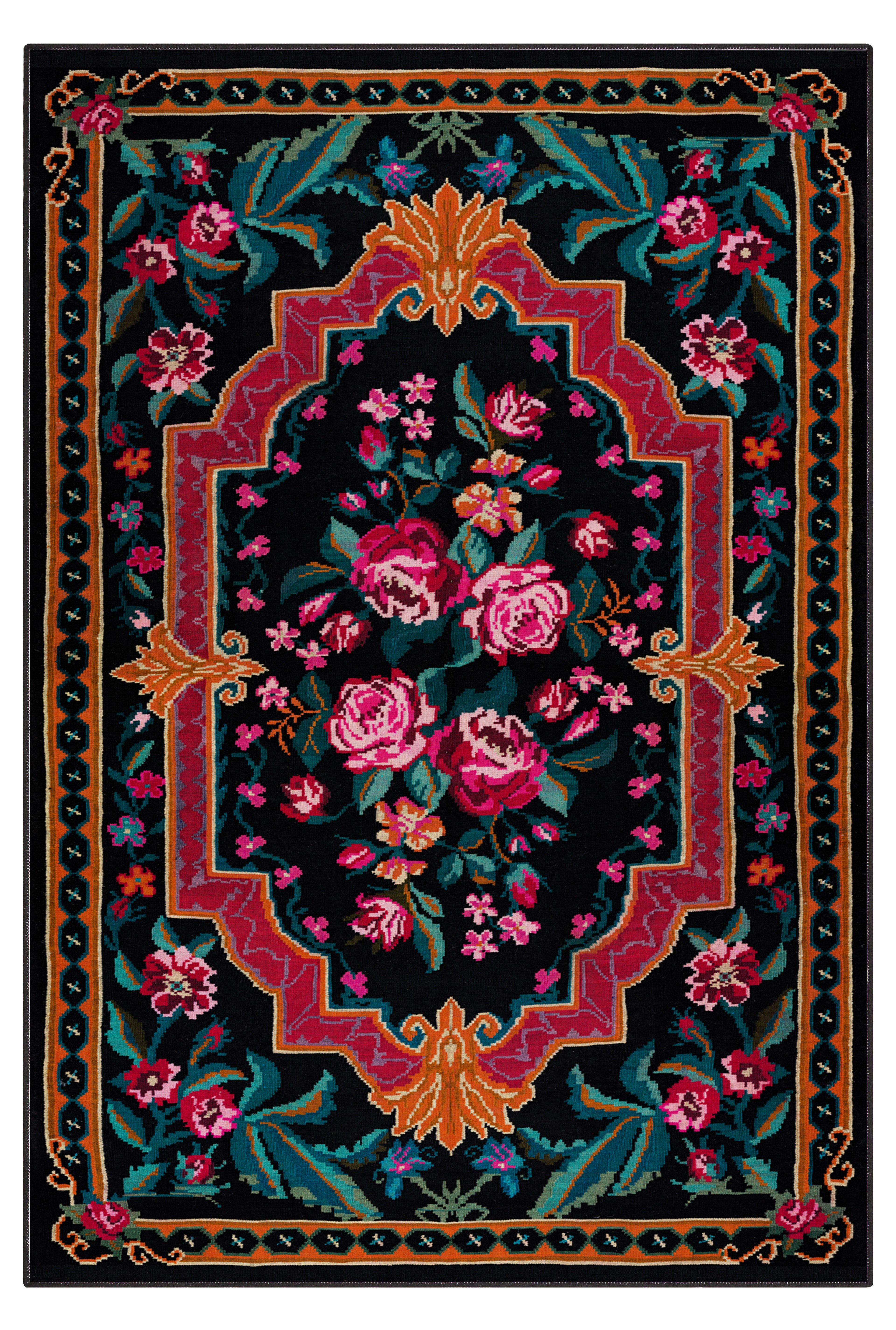 İstinye Antik DS063 - Antik Serisi Vintage Modern Desenli Dokuma Taban Dekoratif Halı