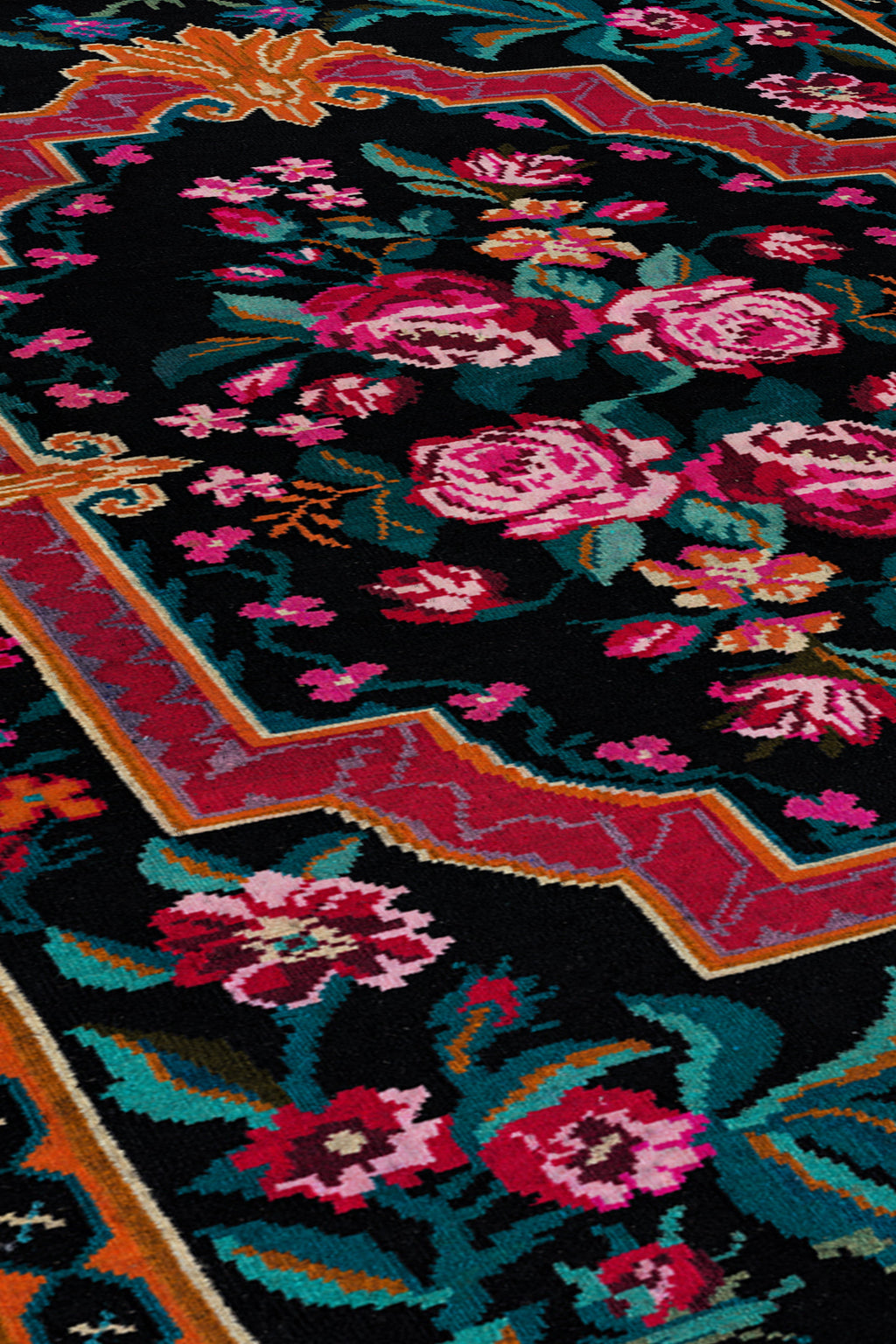 Arte DS063 Çiçek Desenli Klasik Desenli Dekoratif Dokuma Halı