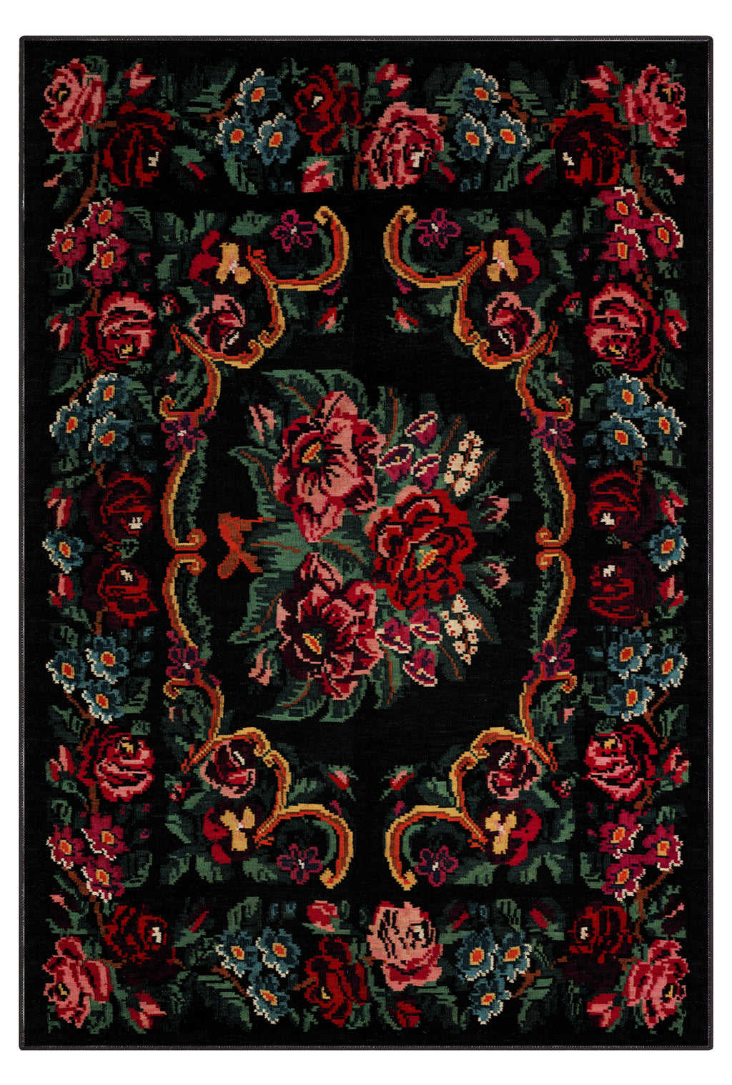 Arte DS065 Çiçek Desenli Dekoratif Dokuma Halı