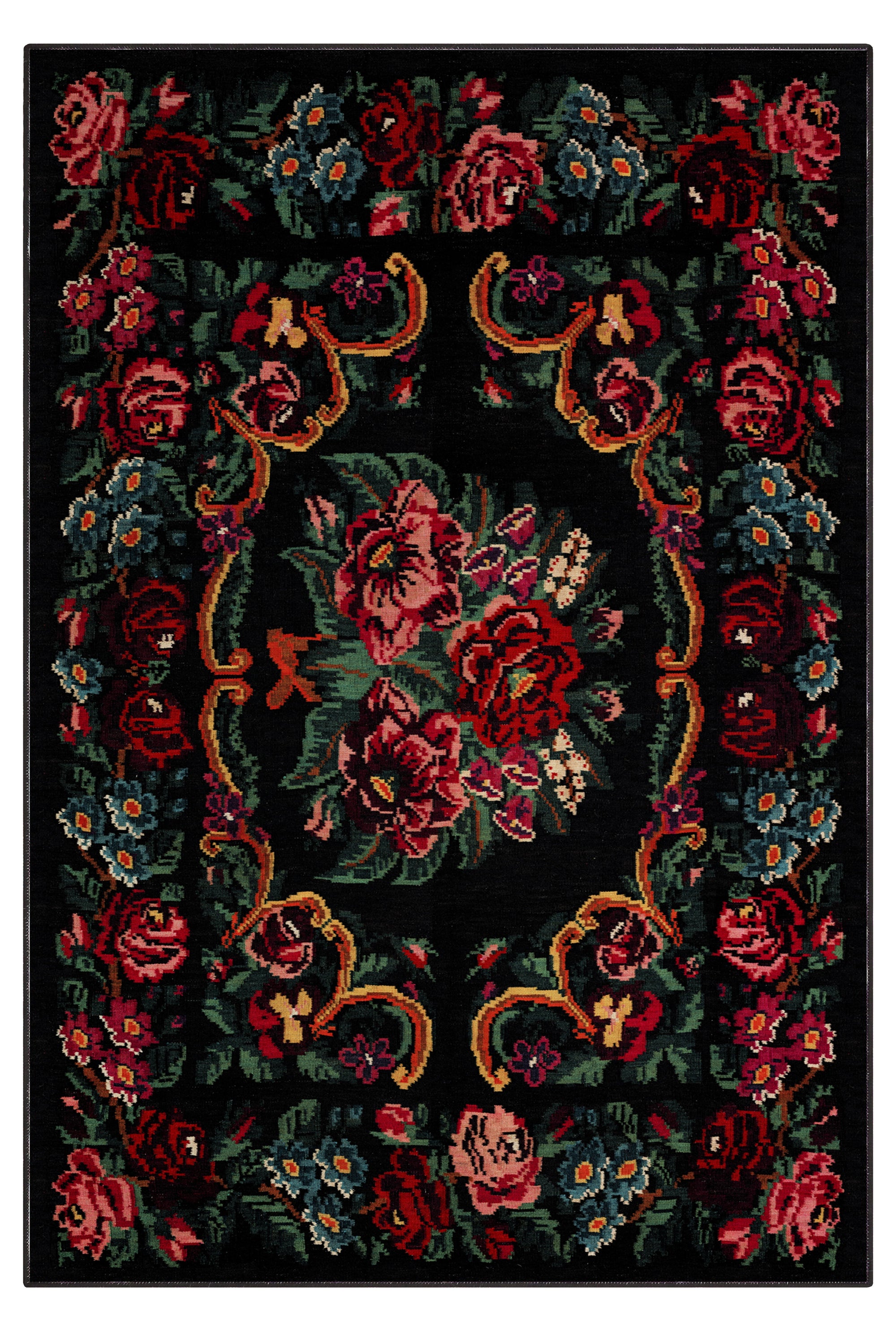 Arte DS065 Çiçek Desenli Dekoratif Dokuma Halı