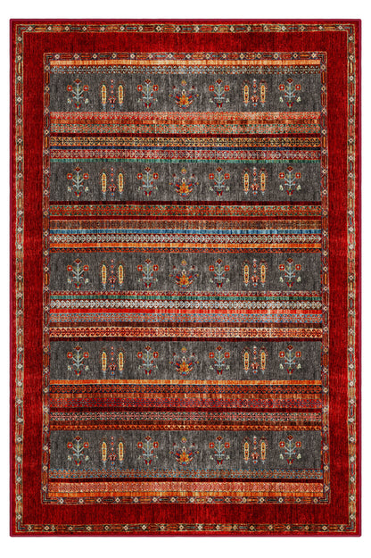 Arte DS074 Vintage Çiçek Figürlü Dekoratif Dokuma Halı