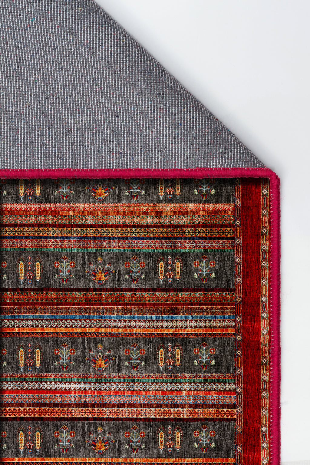 Arte DS074 Vintage Çiçek Figürlü Dekoratif Dokuma Halı