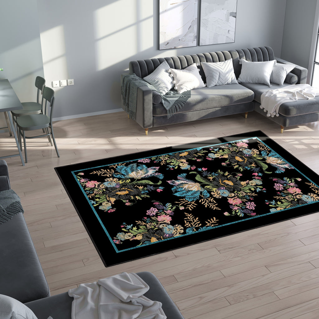 Arte DS286 Klasik Çiçek Desenli Dekoratif Dokuma Halı