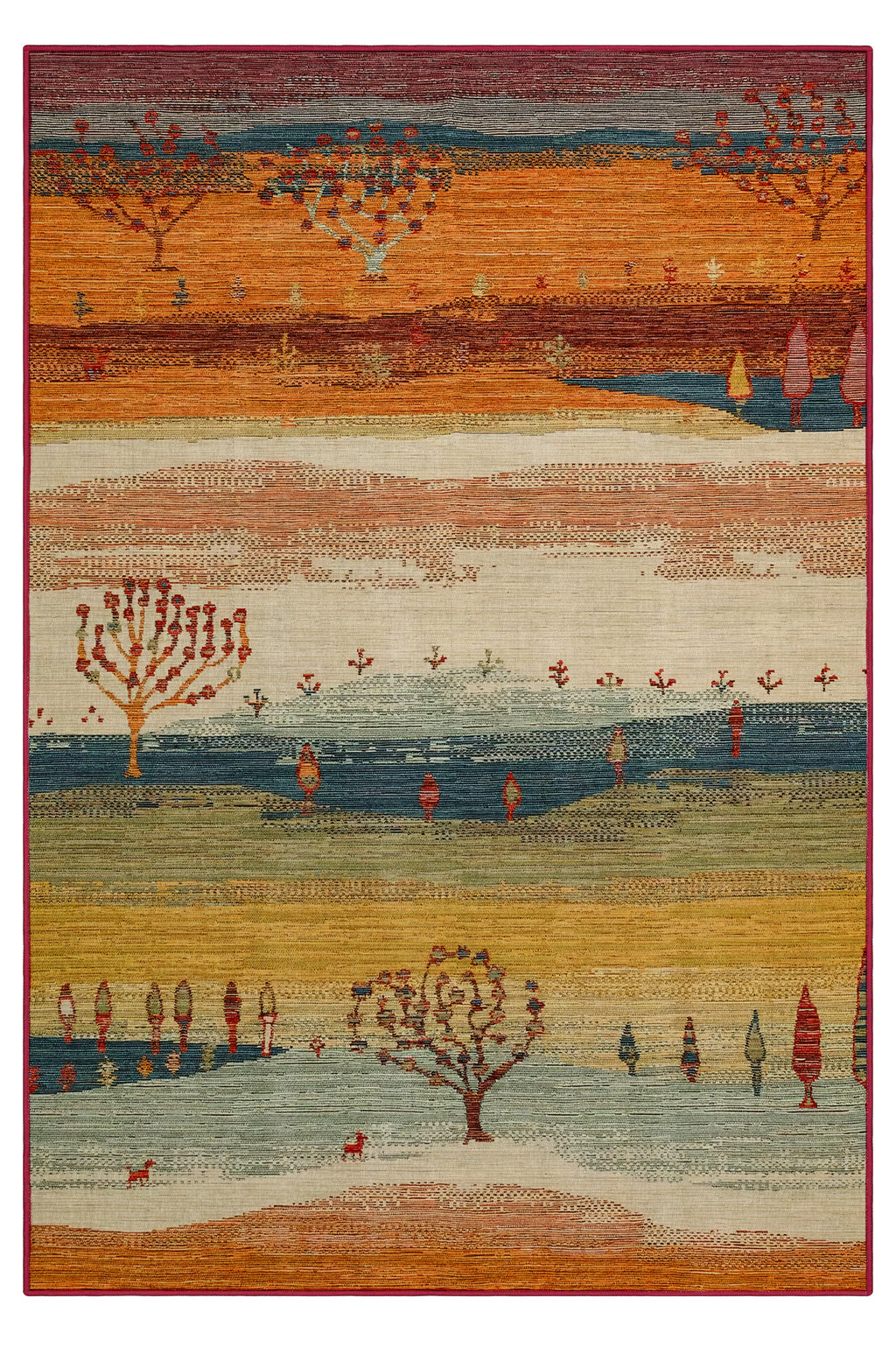 Arte DS299 Vintage Orman Desenli Dekoratif Dokuma Halı