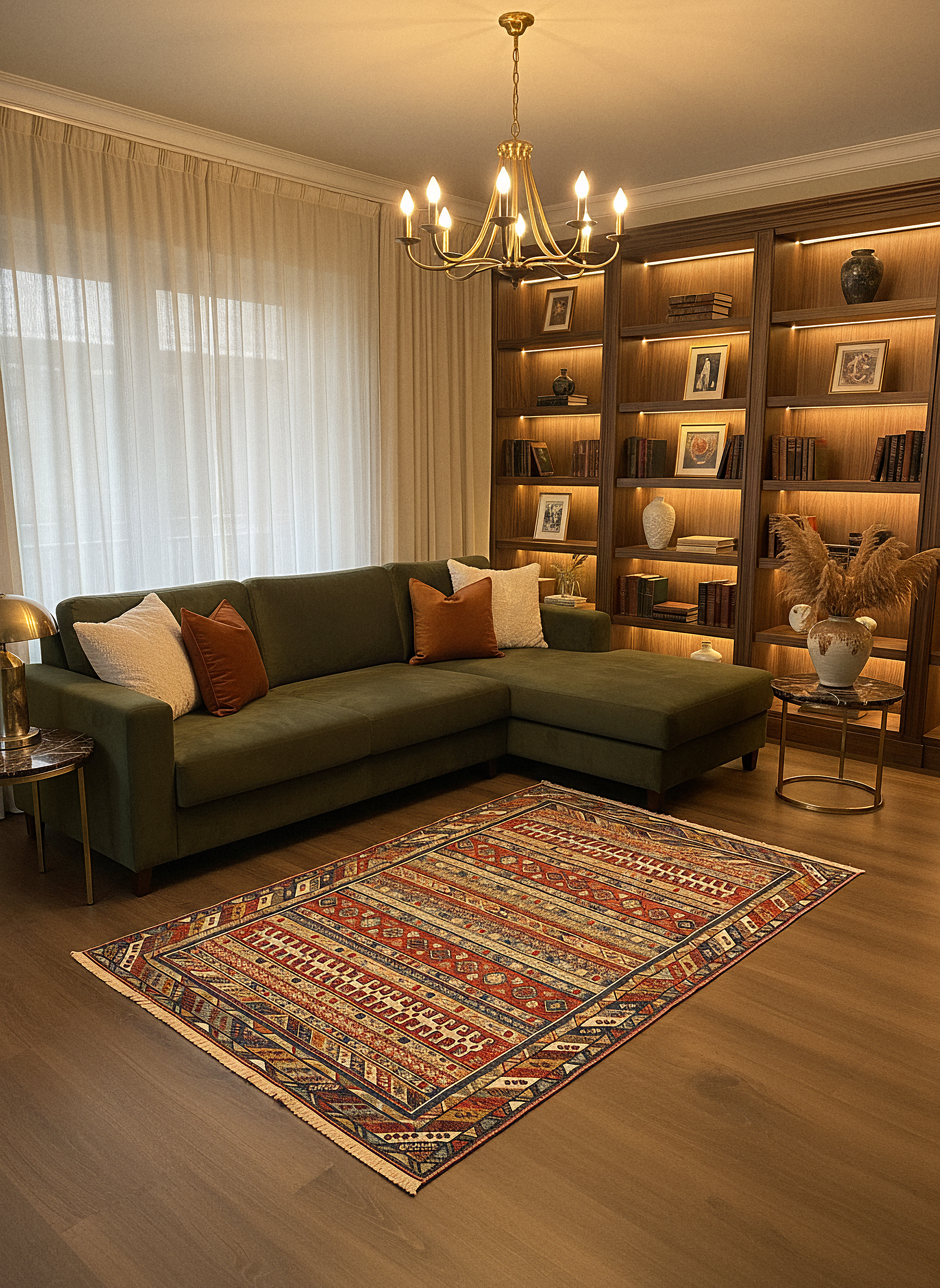 Etnik ES1 - Etnik Desenli Dokuma Kilim Mutfak Balkon Koridor Halısı
