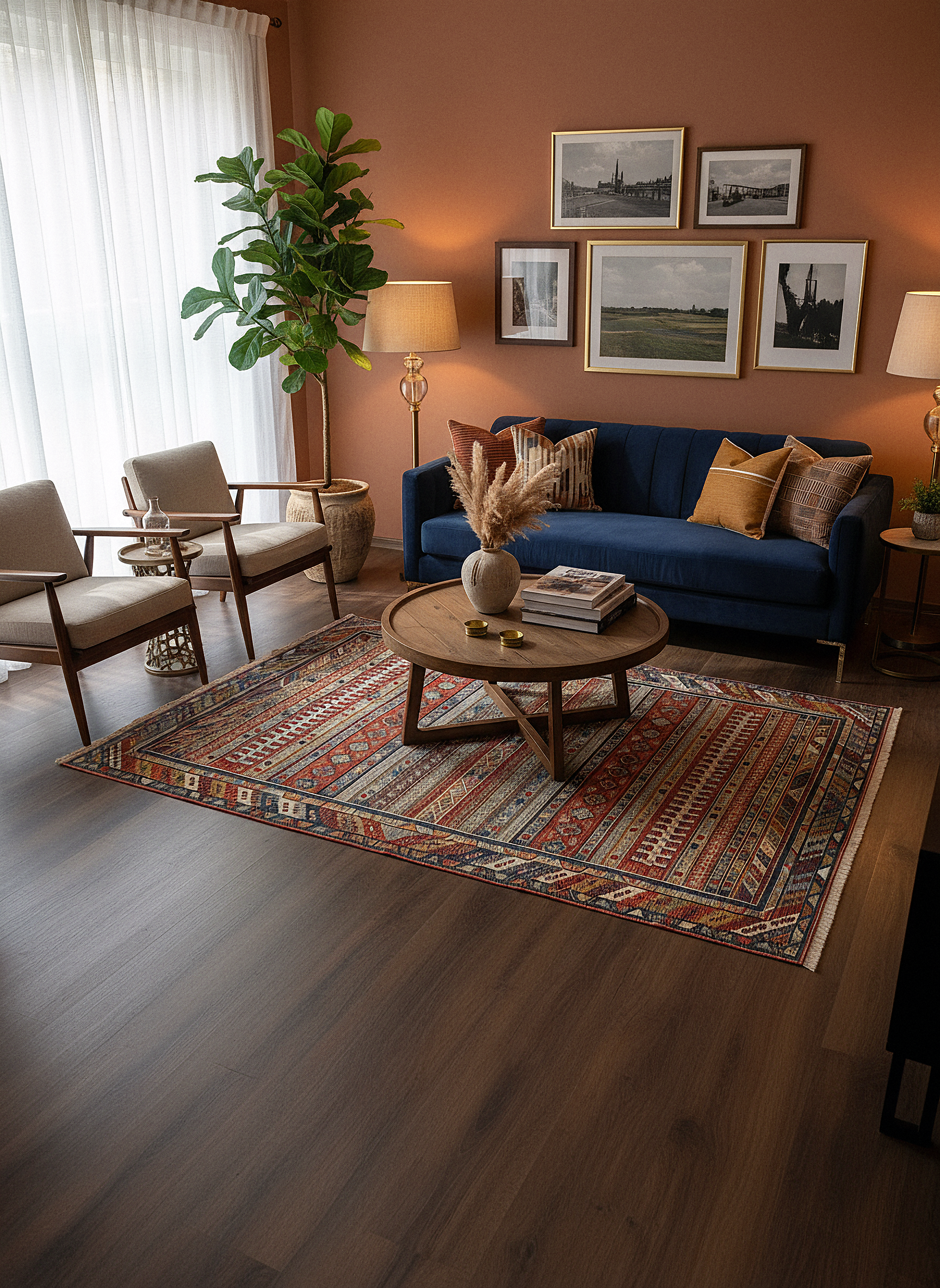 Etnik ES1 - Etnik Desenli Dokuma Kilim Mutfak Balkon Koridor Halısı