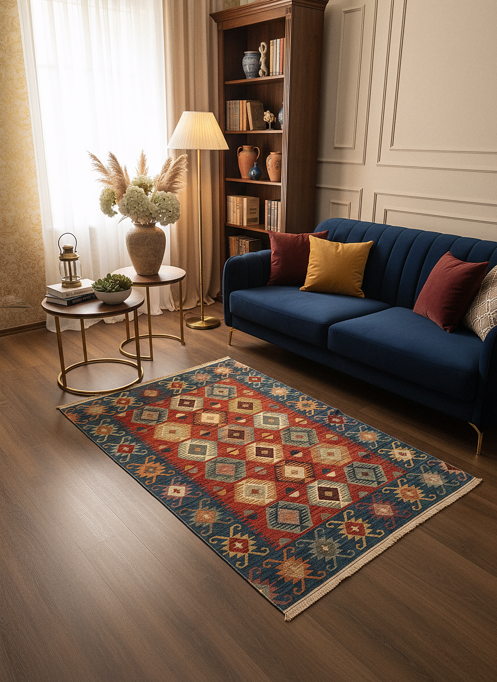 Etnik ES2 - Etnik Desenli Dokuma Kilim Mutfak Balkon Koridor Halısı