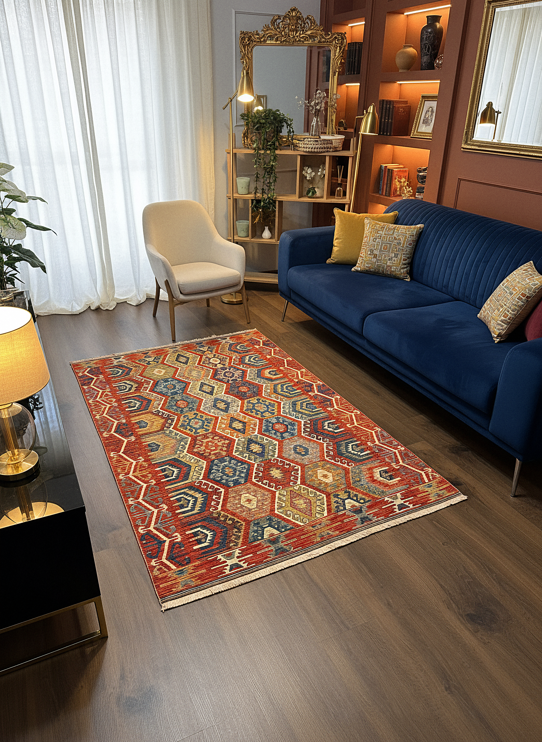 Etnik ES4 - Etnik Desenli Dokuma Kilim Mutfak Balkon Koridor Halısı