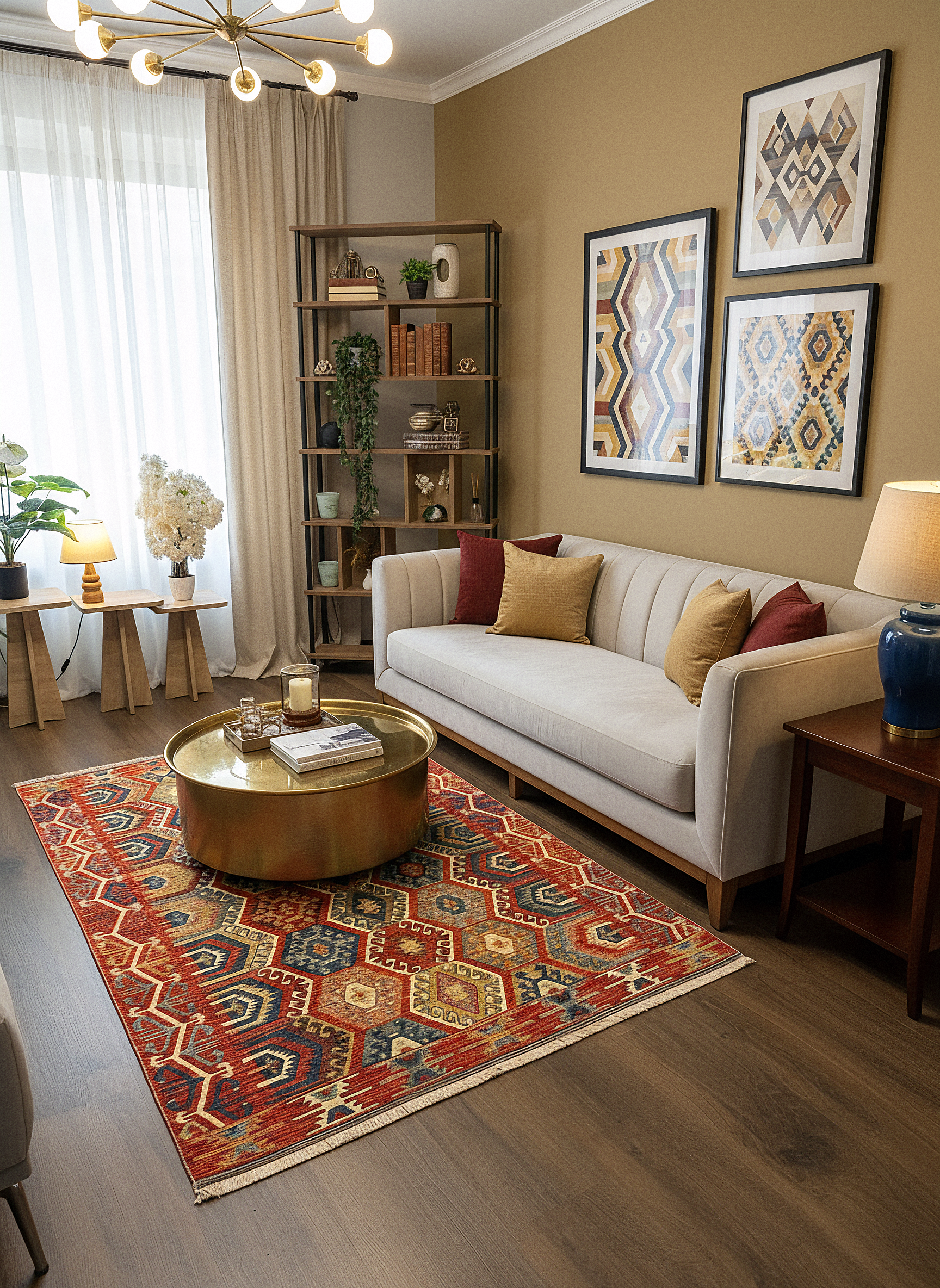 Etnik ES4 - Etnik Desenli Dokuma Kilim Mutfak Balkon Koridor Halısı