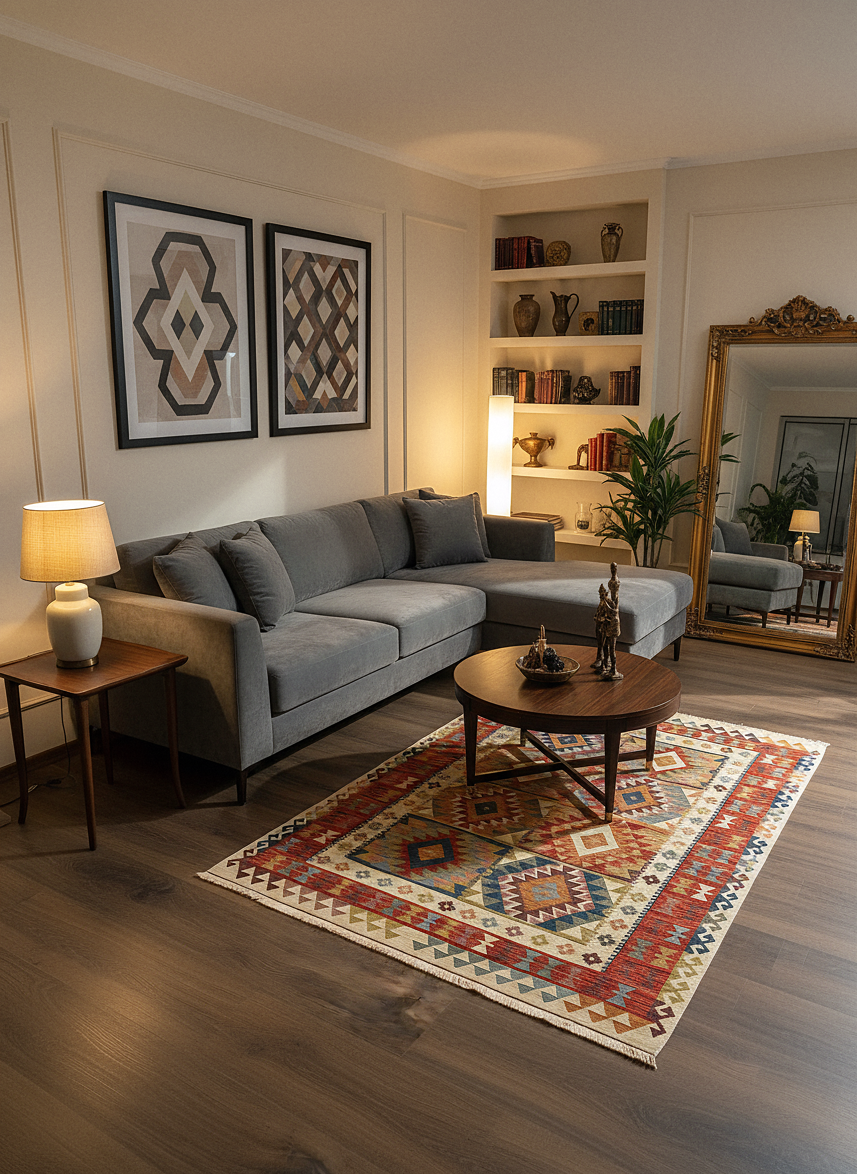 Etnik ES5 - Etnik Desenli Dokuma Kilim Mutfak Balkon Koridor Halısı