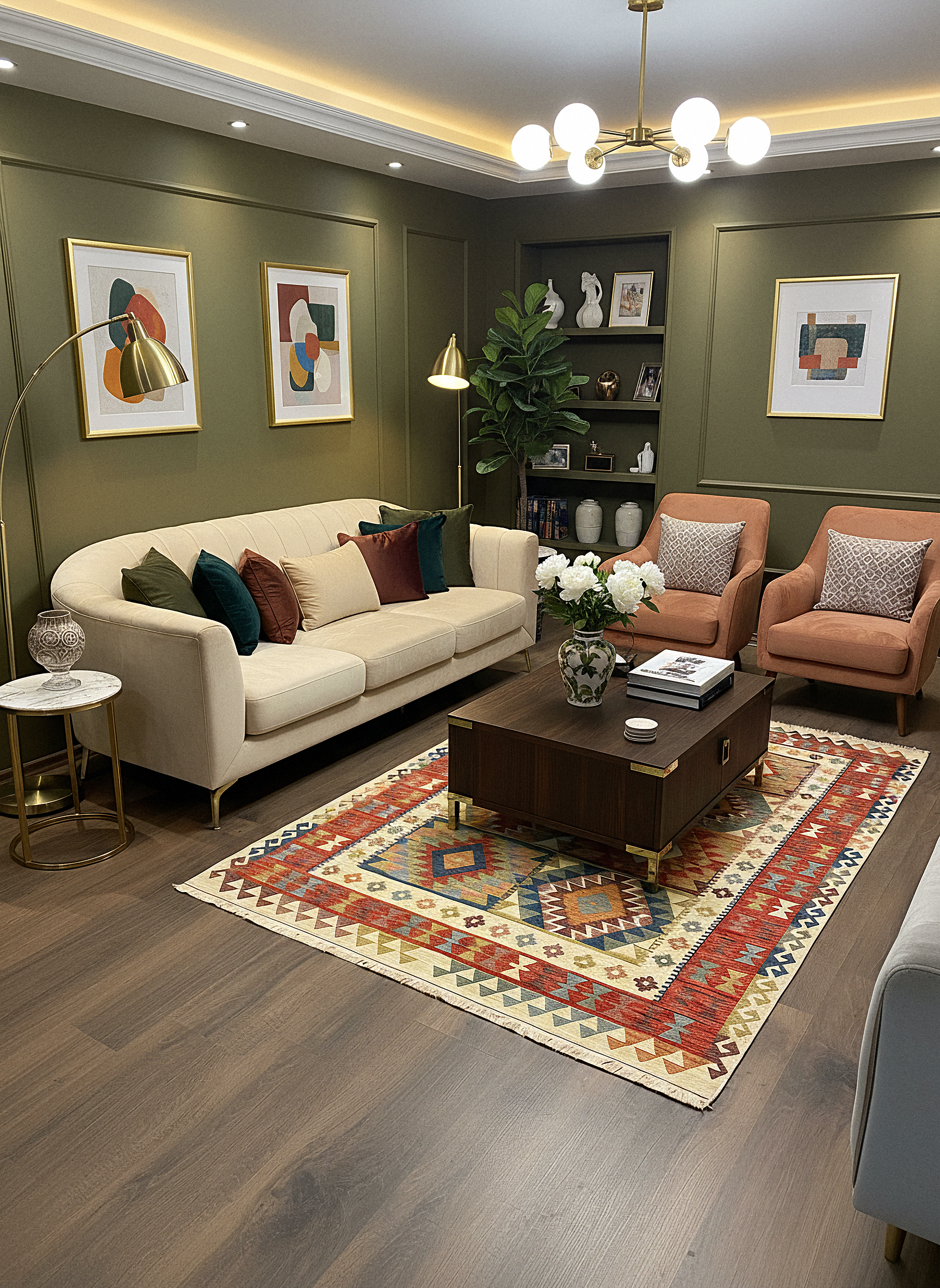 Etnik ES5 - Etnik Desenli Dokuma Kilim Mutfak Balkon Koridor Halısı