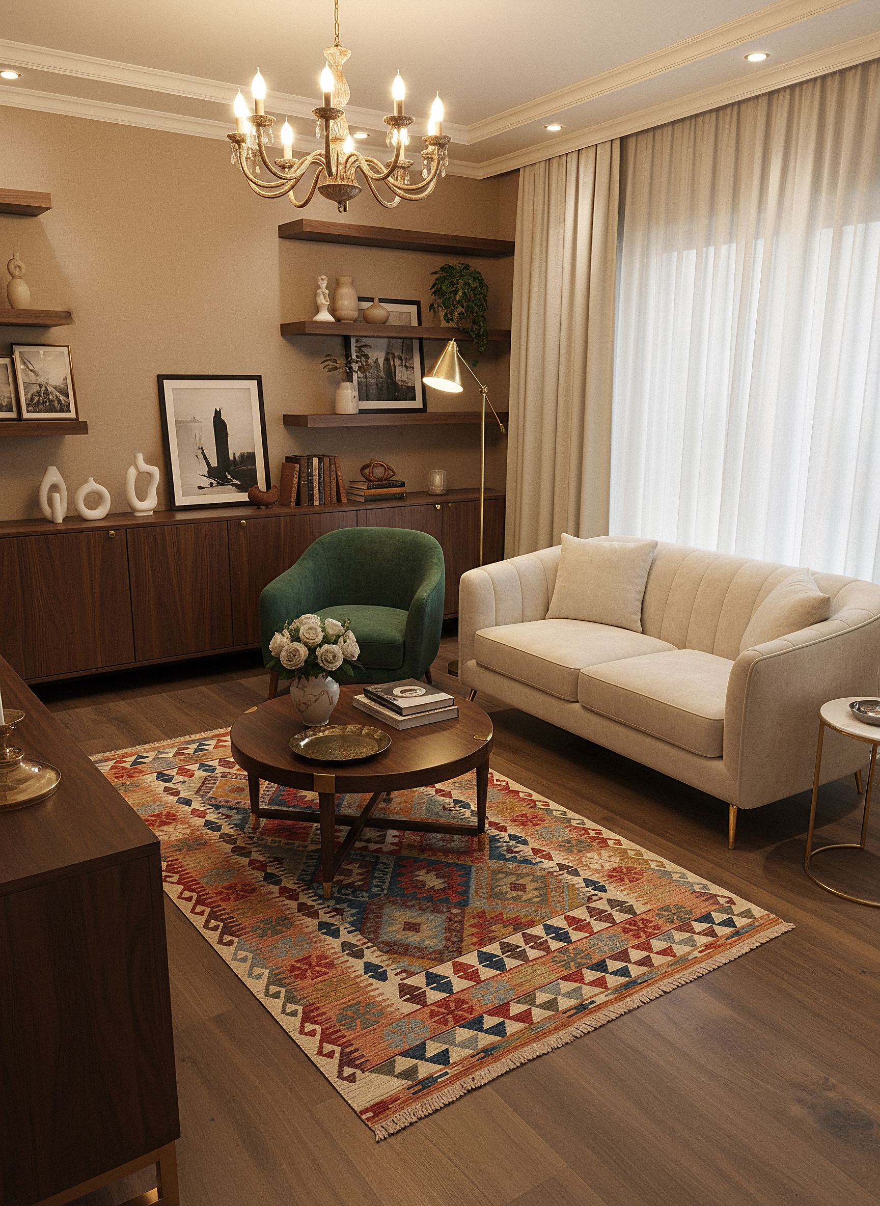 Etnik ES6 - Etnik Desenli Dokuma Kilim Mutfak Balkon Koridor Halısı