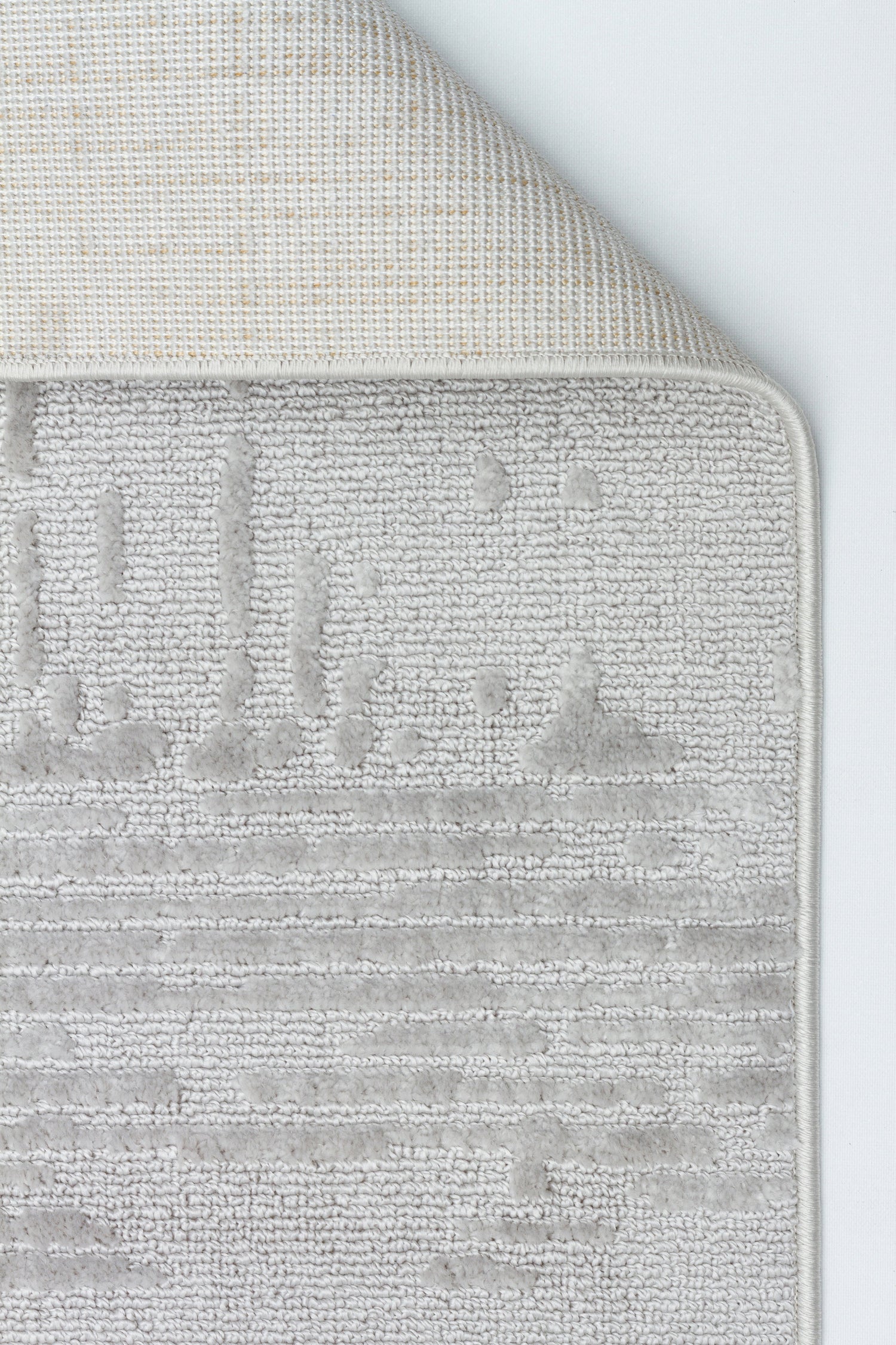İCON A-5307 GRİ Kabartmalı Modern İskandinav Desenli Salon Halısı
