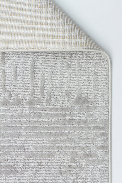 İCON A-5307 GRİ Kabartmalı Modern İskandinav Desenli Salon Halısı
