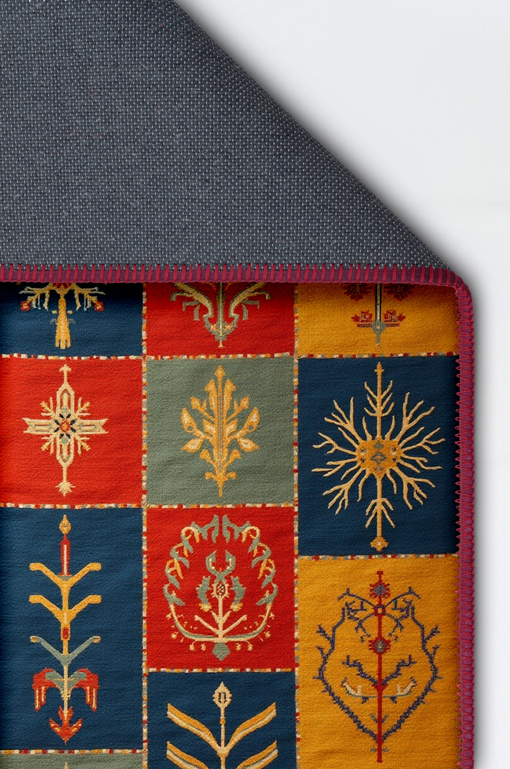 Arte HD001 Çiçek Figürlü Modern Desenli Renkli Dekoratif Dokuma Halı