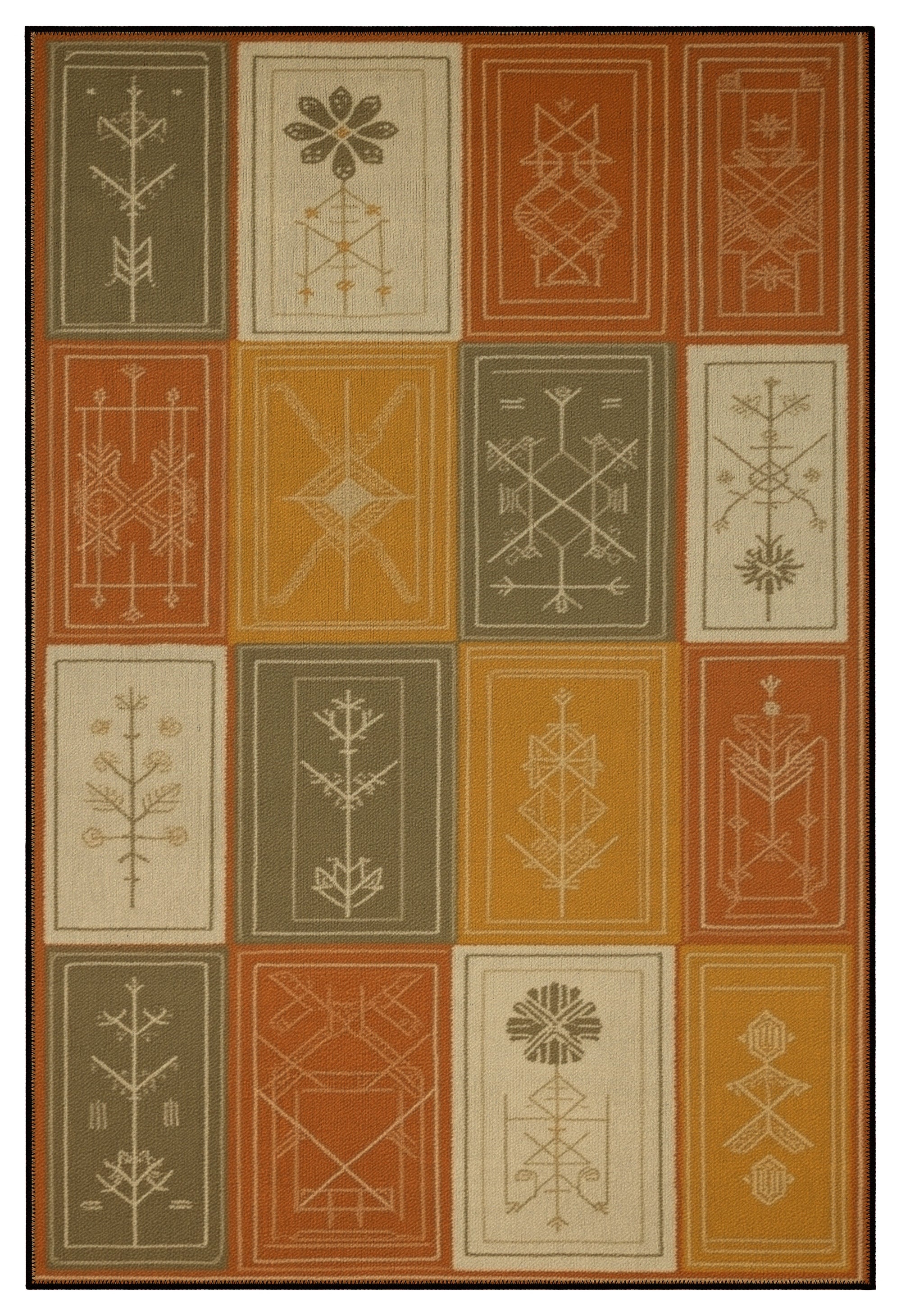 Arte HD004 Figürlü Modern Desenli Renkli Dekoratif Dokuma Halı