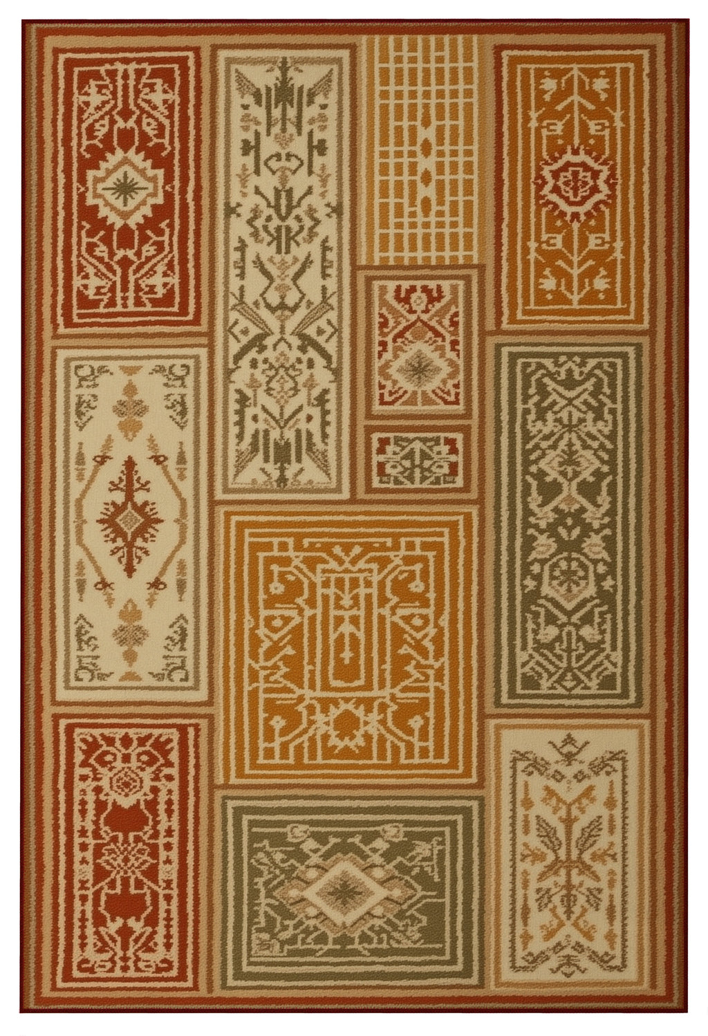 Arte HD005 Figürlü Modern Desenli Renkli Dekoratif Dokuma Halı