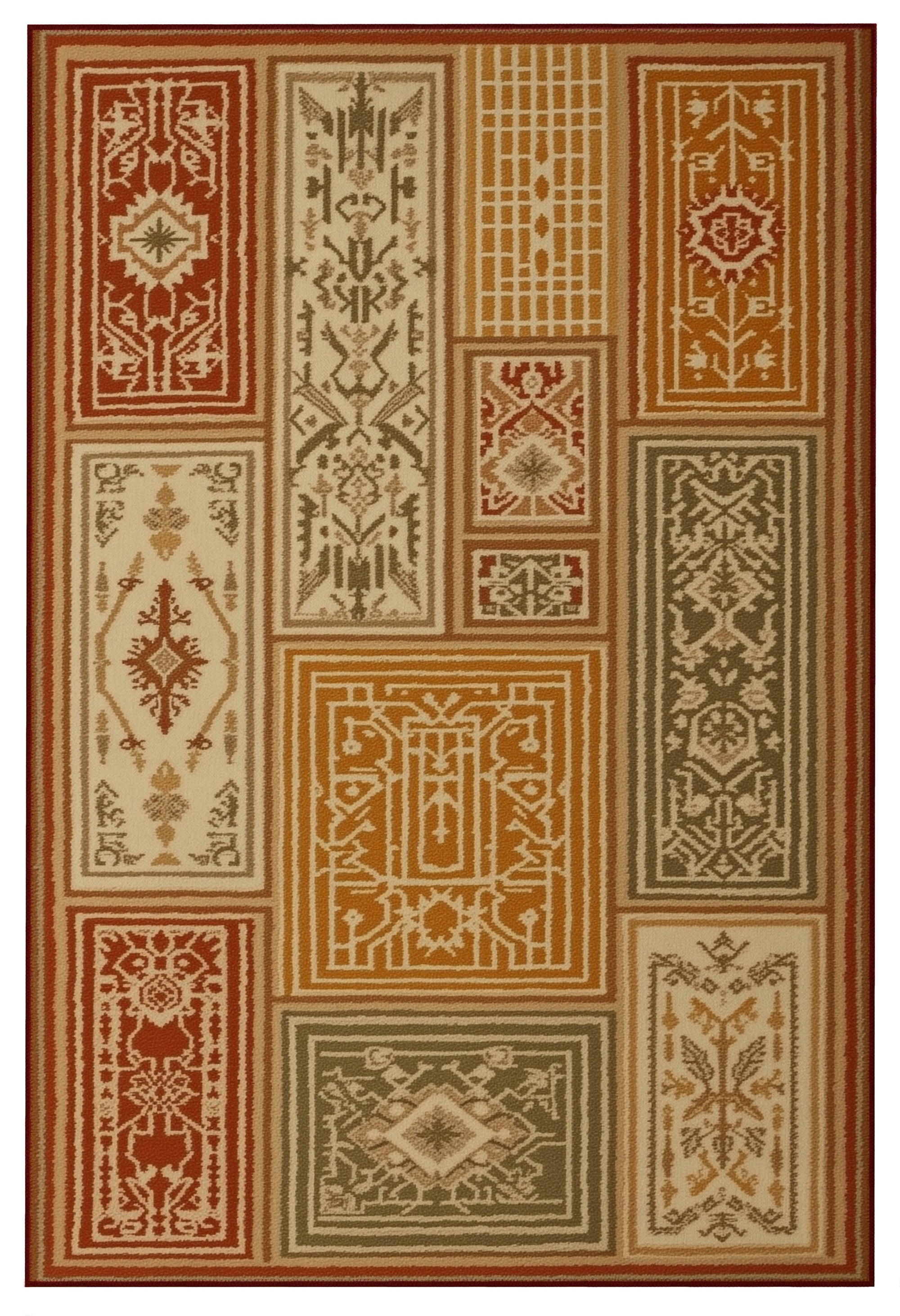 Arte HD005 Figürlü Modern Desenli Renkli Dekoratif Dokuma Halı