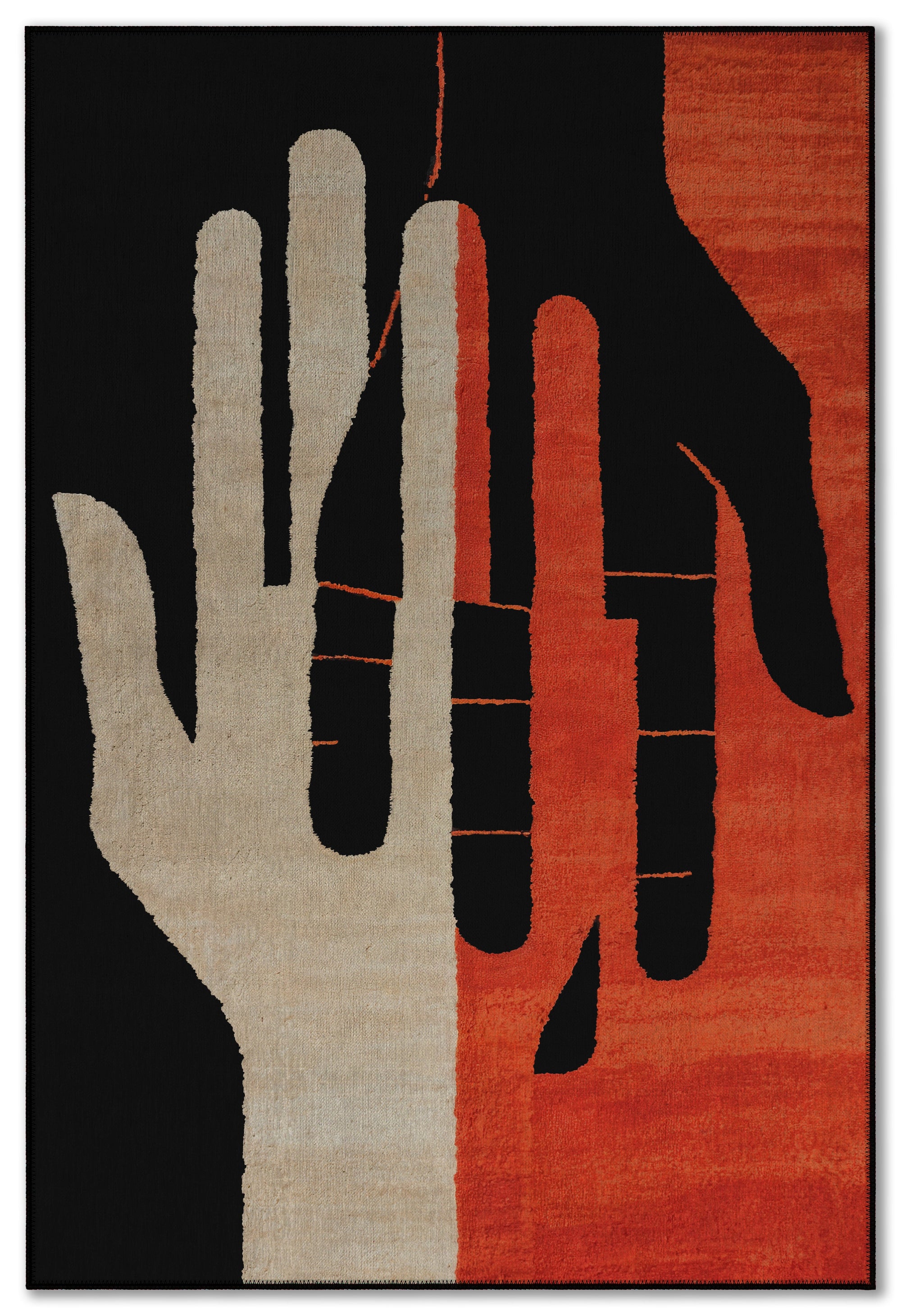 Arte HD011 Modern El Figürlü Renkli Dekoratif Dokuma Halı