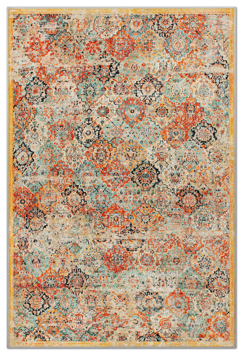 Arte HD013 Antik Figürlü Dekoratif Dokuma Şönil Halı