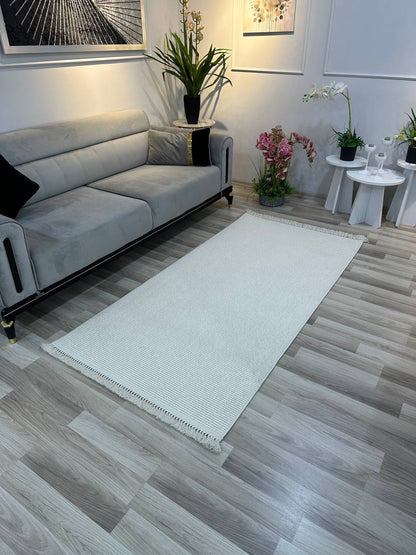 PALMAS 5018-T KREM Yumuşak Bukle (Loop) Kabartmalı Dokuma Salon Halısı-KP
