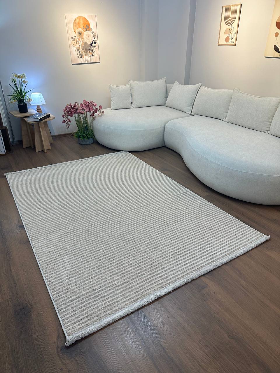 VERONA 2 VİZON/KREM Sık Dokuma Salon Mutfak Koridor Halısı-KP