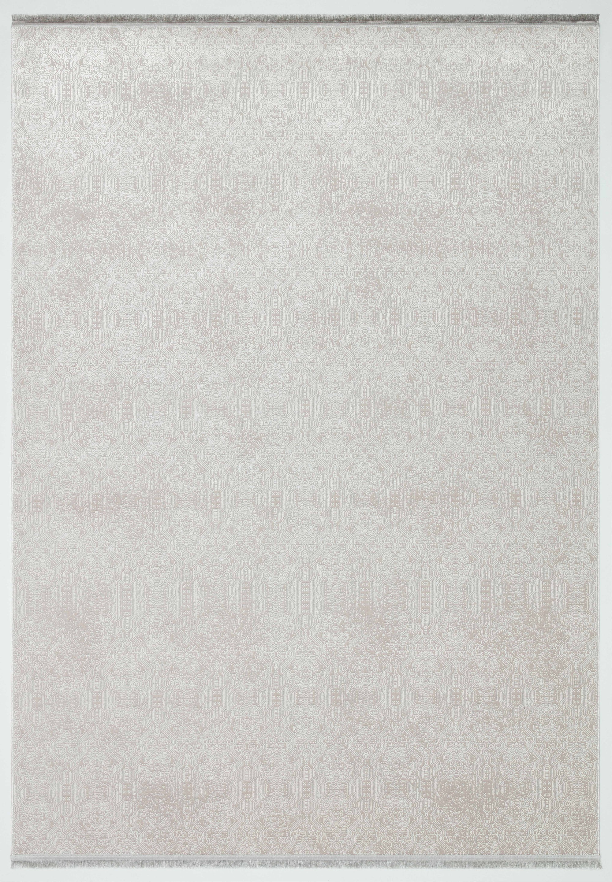 LOTUS 8020-T-KREM Sentetik Bambu Parlak Saten Salon Koridor Mutfak Halısı