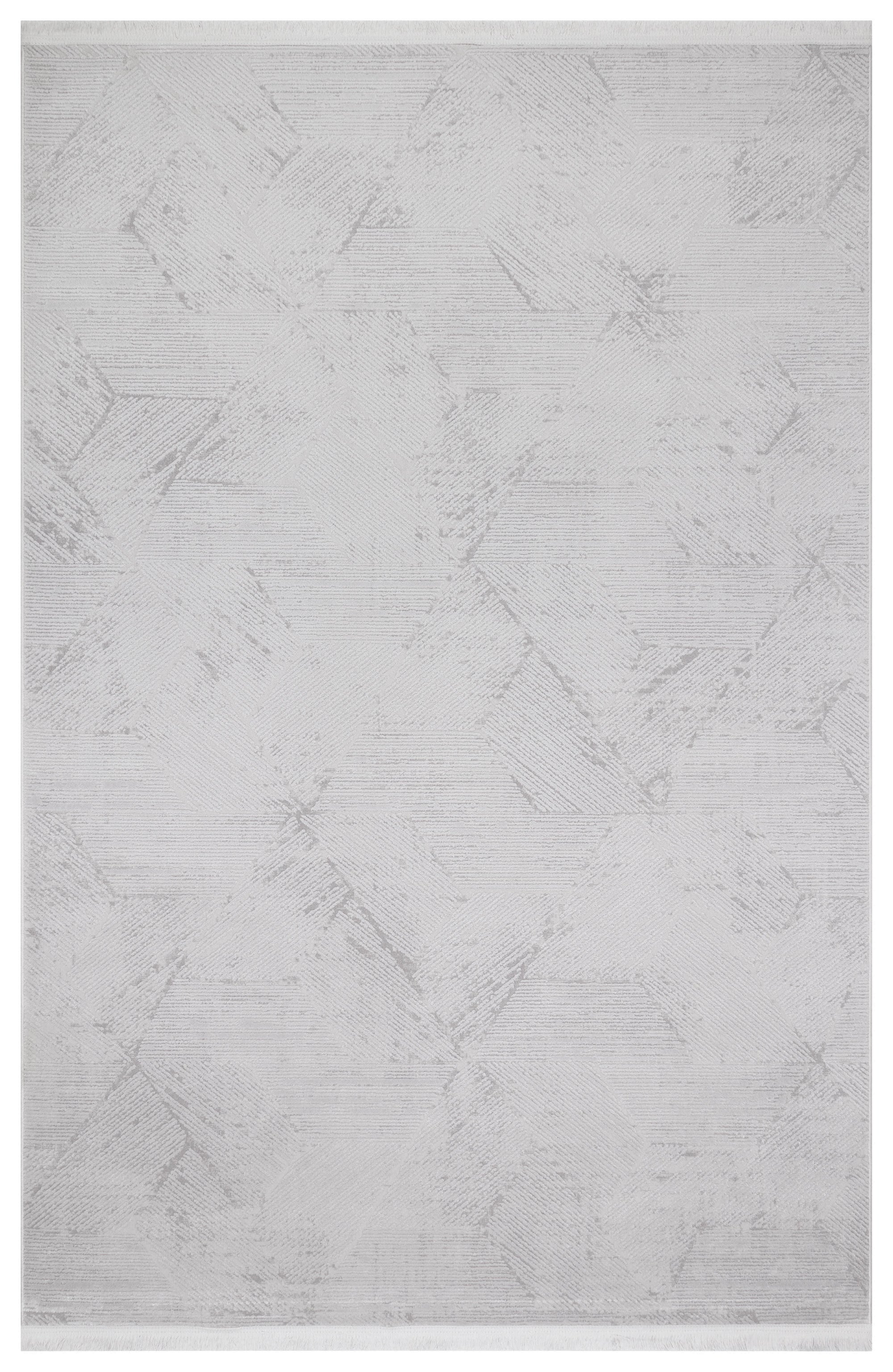 İCON T-OS07 GRİ Modern Geometrik Desenli Salon Koridor Mutfak Halısı