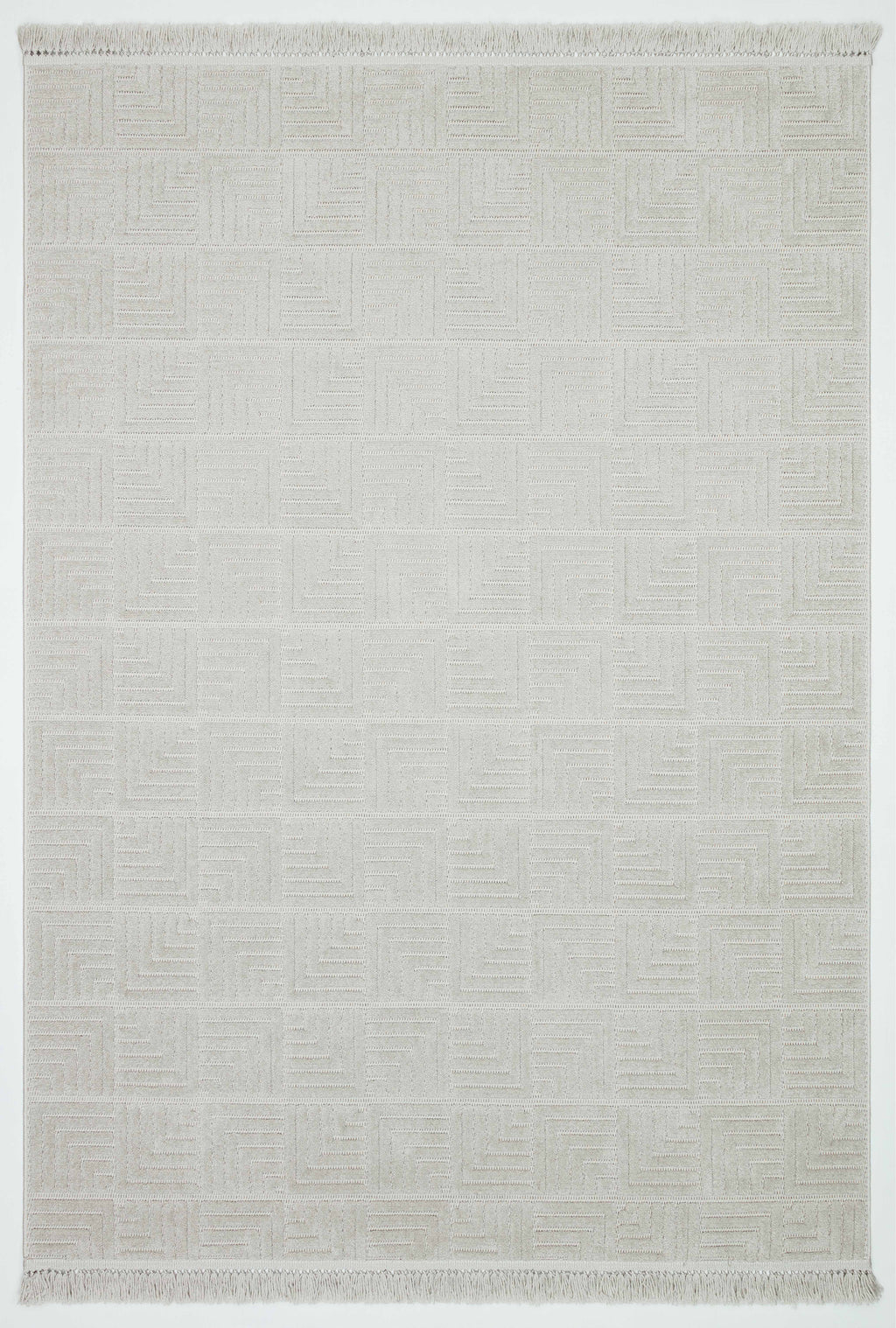 MİLAS L8 GRİ Kabartmalı Modern Geometrik Desenli Salon Koridor Mutfak Halısı-KP