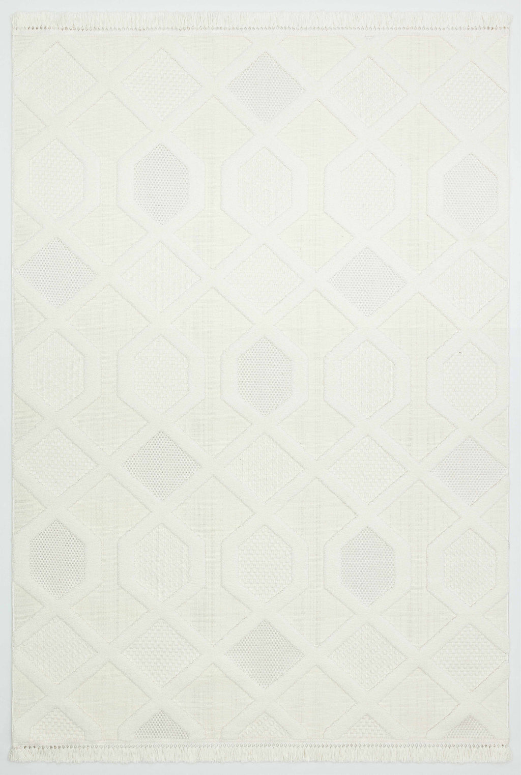 PALERMO L15 BEJ Modern Geometrik Desenli Salon Mutfak Koridor Halısı-KP