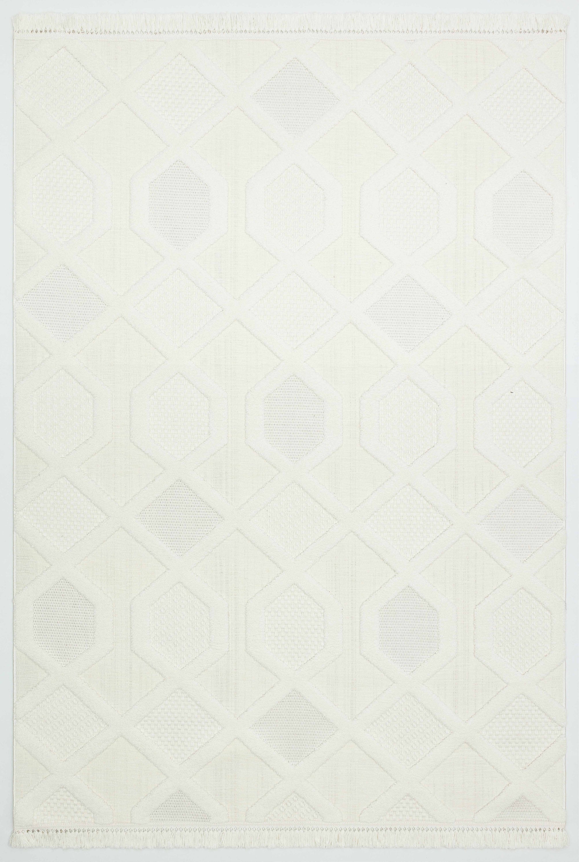 PALERMO L15 BEJ Modern Geometrik Desenli Salon Mutfak Koridor Halısı-KP