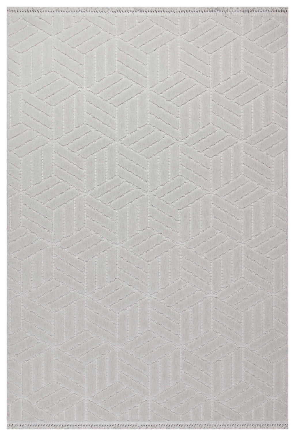 MİLAS T-LO67 GRİ Kabartmalı Modern Geometrik Desenli Salon Koridor Mutfak Halısı