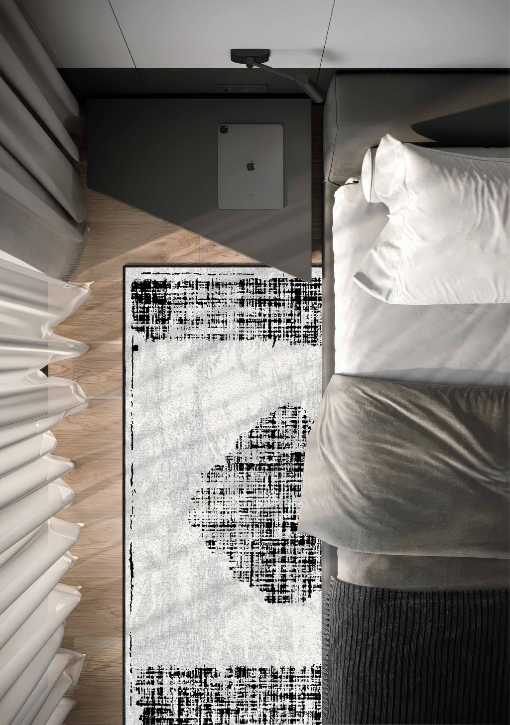 Arte DS048 Vintage Geometrik Desenli Dekoratif Dokuma Halı
