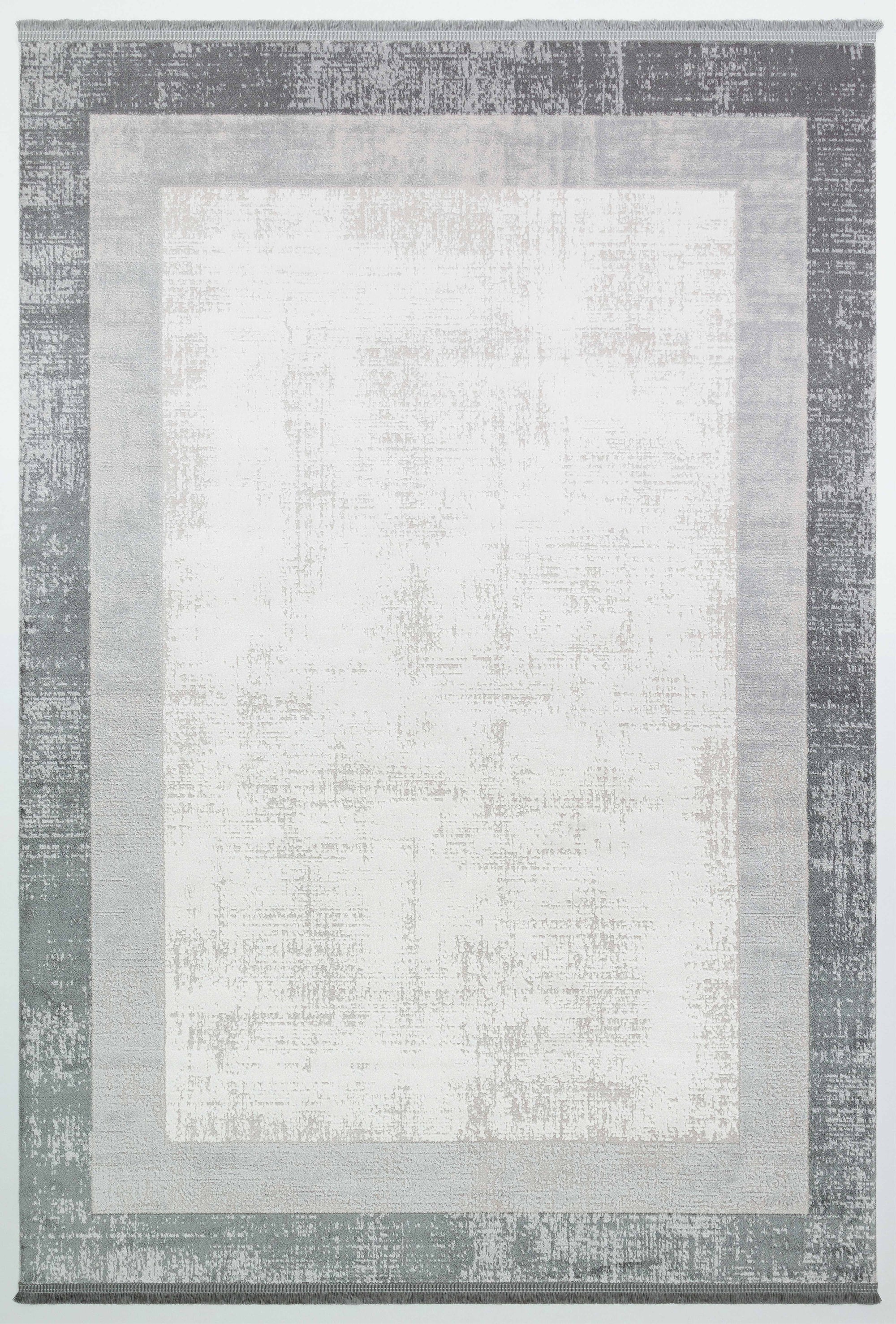 VERONA-51T-GRİ/KREM Yumuşak Sık Pamuk Dokuma Taban Salon Koridor Mutfak Halısı