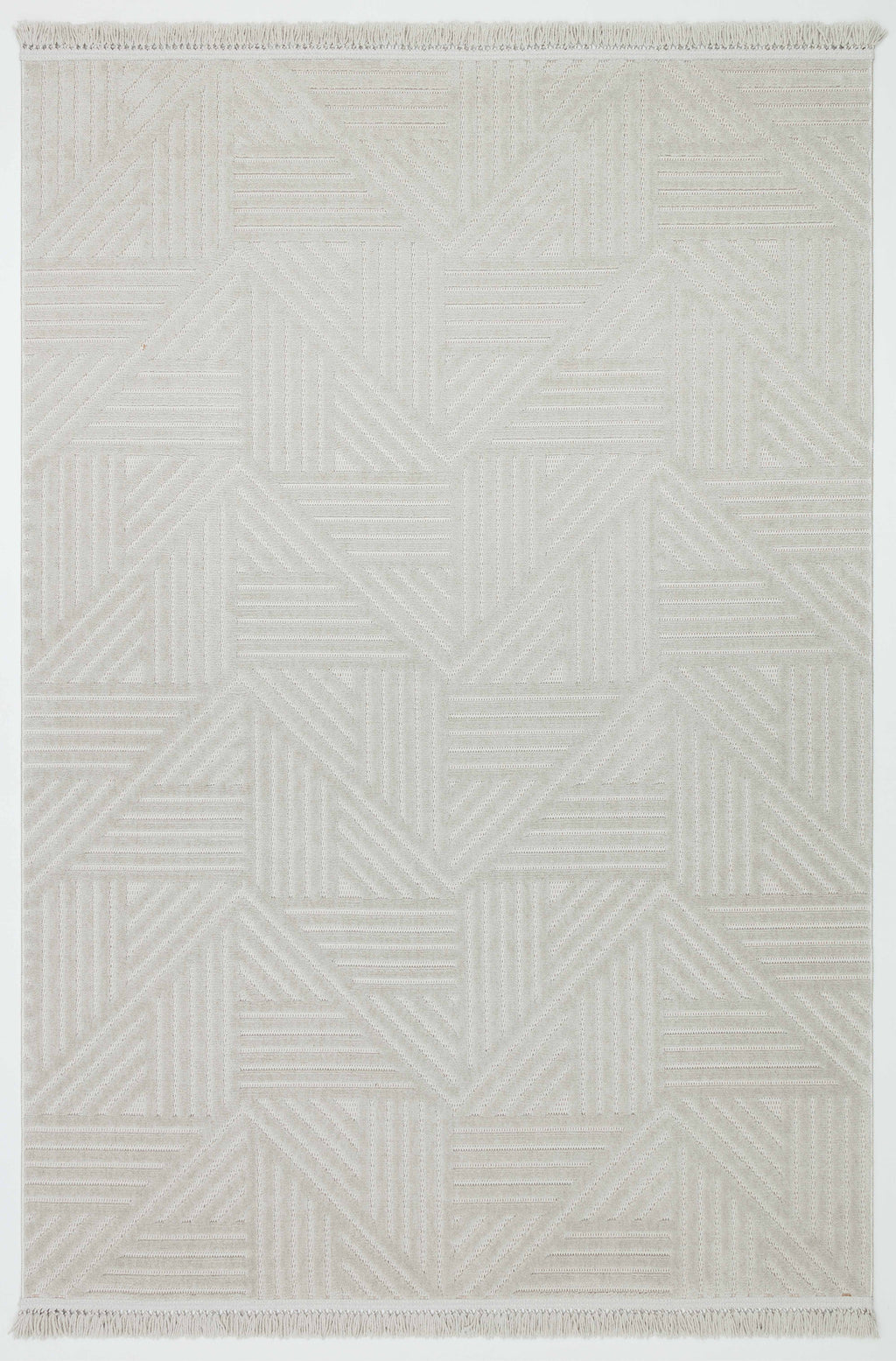 MİLAS C15-GRİ Kabartmalı Modern Geometrik Desenli Salon Koridor Mutfak Halısı