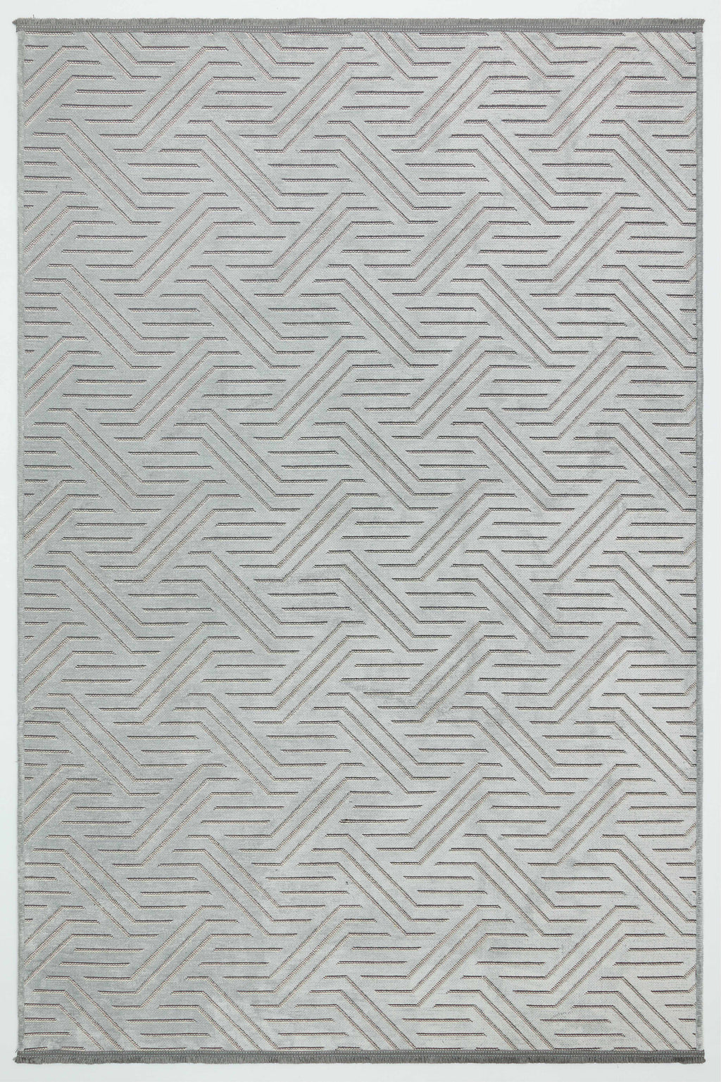 ŞÖNİL PERLA - GRİ Makinede Yıkanabilir Geometrik Modern Desenli Salon Koridor Mutfak Şönil Dokuma Halı