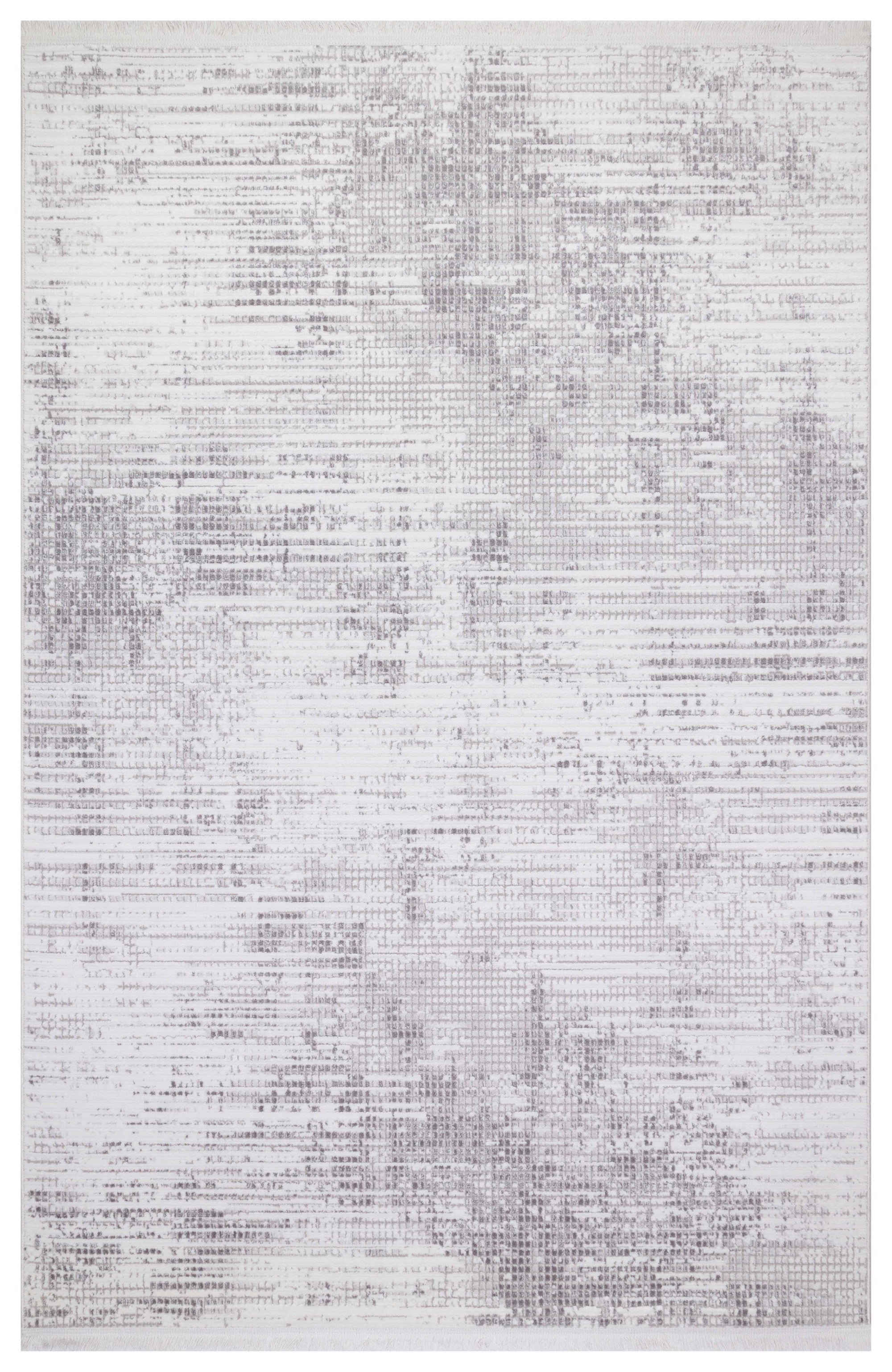 İCON T-OS05 KREM/GRİ Modern Geometrik Desenli Salon Koridor Mutfak Halısı