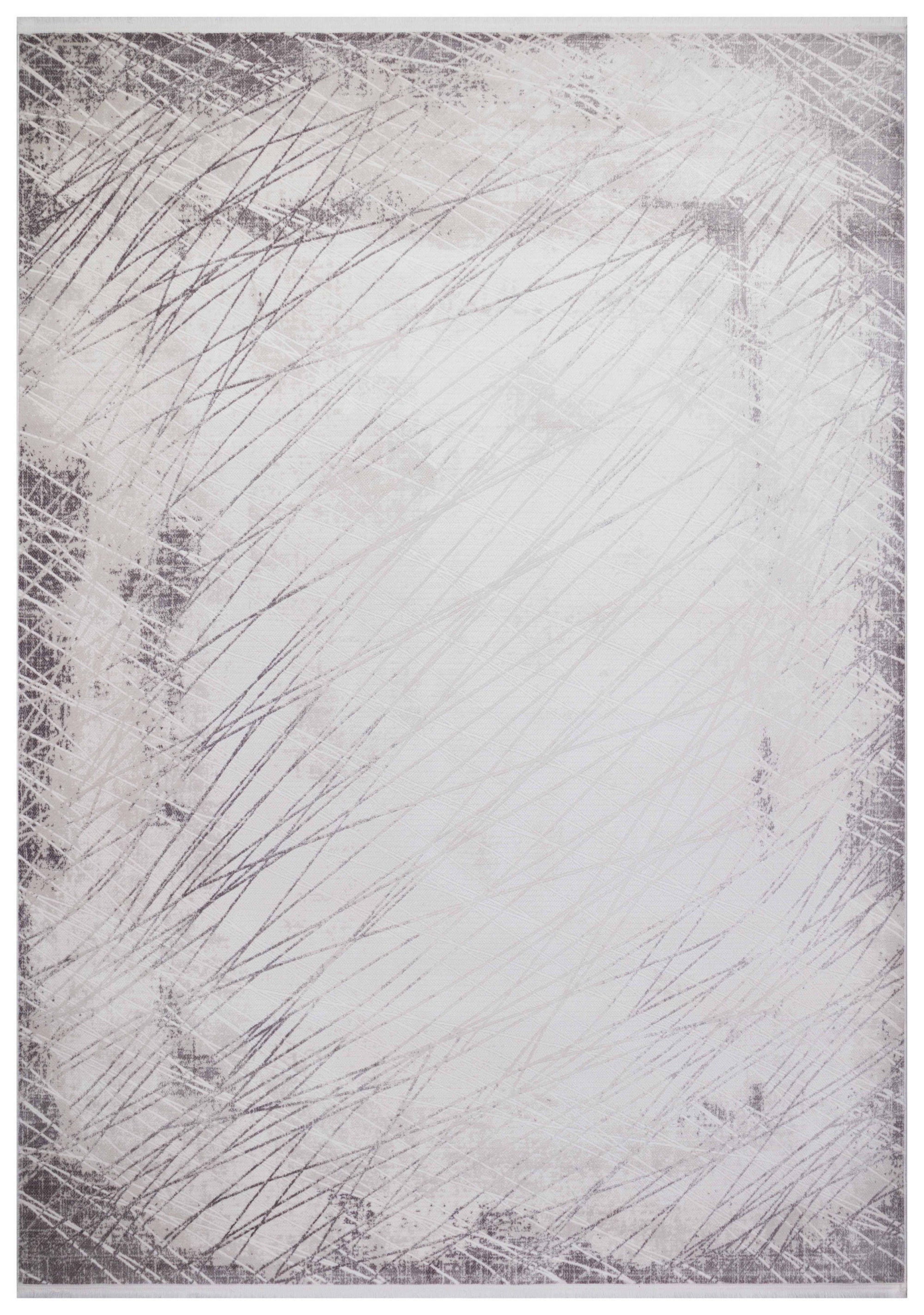 İCON T-RA05 GRİ Modern Geometrik Desenli Salon Koridor Mutfak Halısı