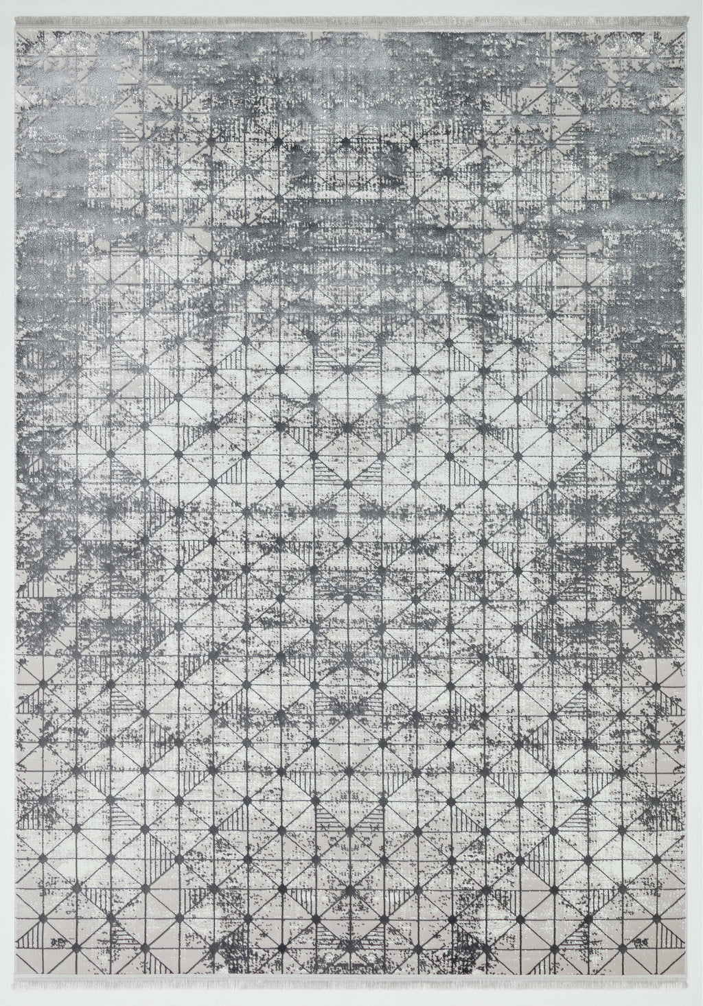 LOTUS 8018-T-GÜMÜŞ/GRİ Sentetik Bambu Parlak Saten Salon Koridor Mutfak Halısı