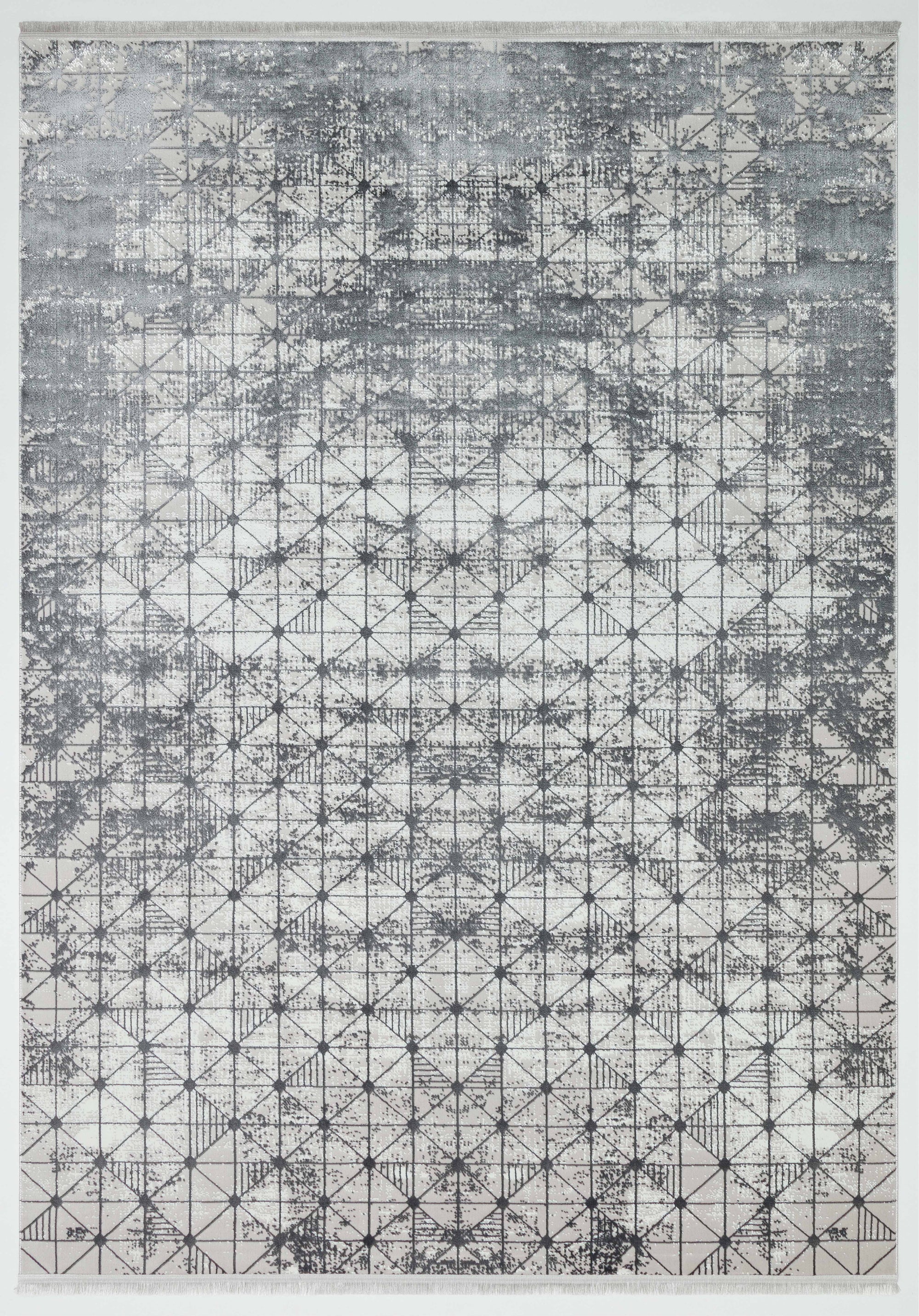 LOTUS 8018-T-GÜMÜŞ/GRİ Sentetik Bambu Parlak Saten Salon Koridor Mutfak Halısı