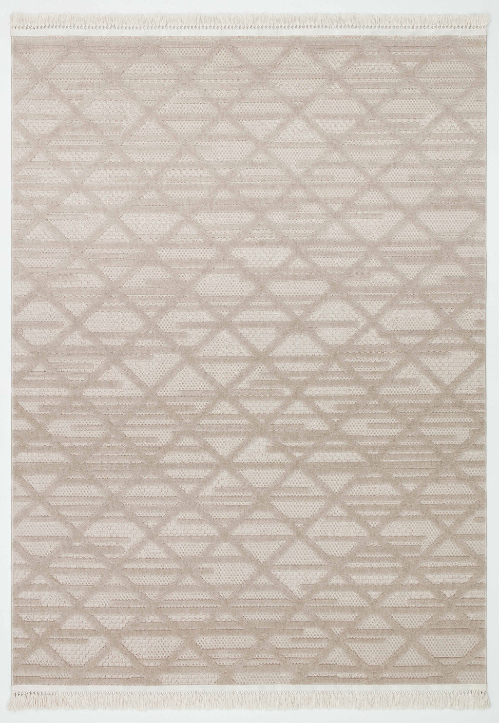 MİLAS C9-VİZON Kabartmalı Modern Geometrik Desenli Salon Koridor Mutfak Halısı