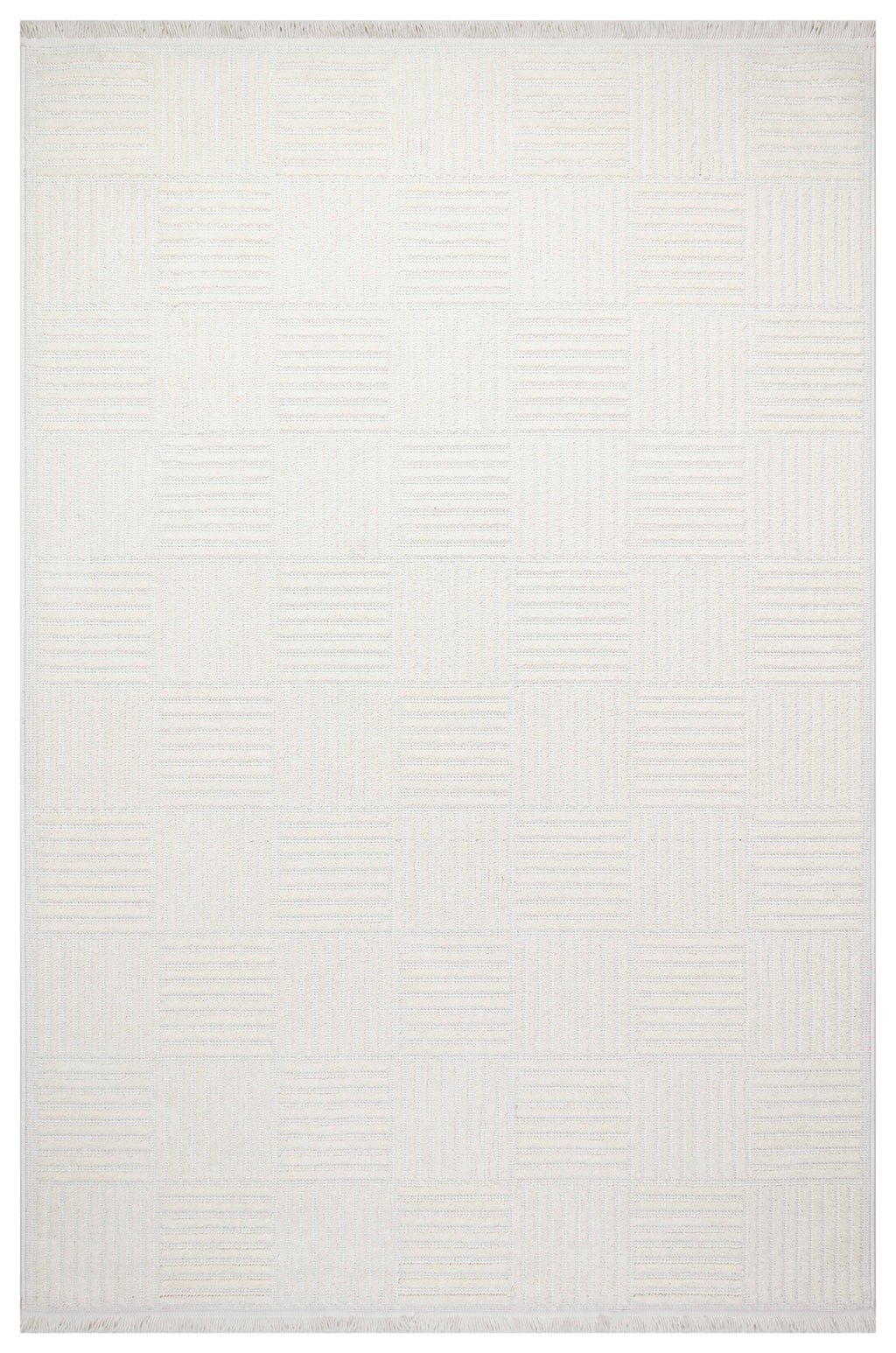 İCON T-LP01 KREM Modern Geometrik Desenli Salon Koridor Mutfak Halısı